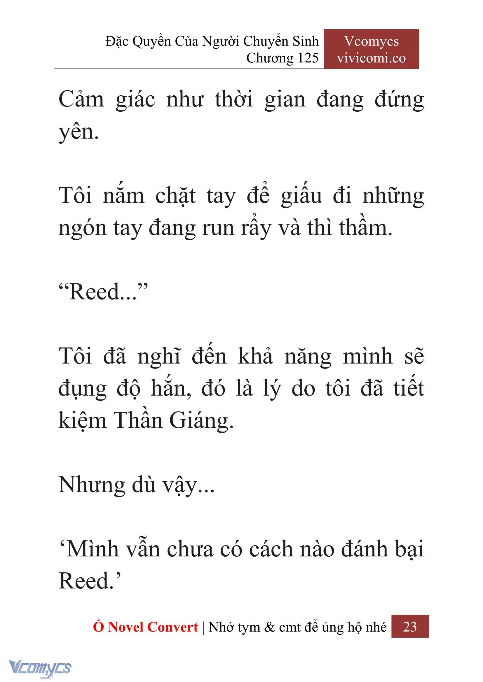 [Novel] Đặc Quyền Của Người Chuyển Sinh Chapter  125 - 25