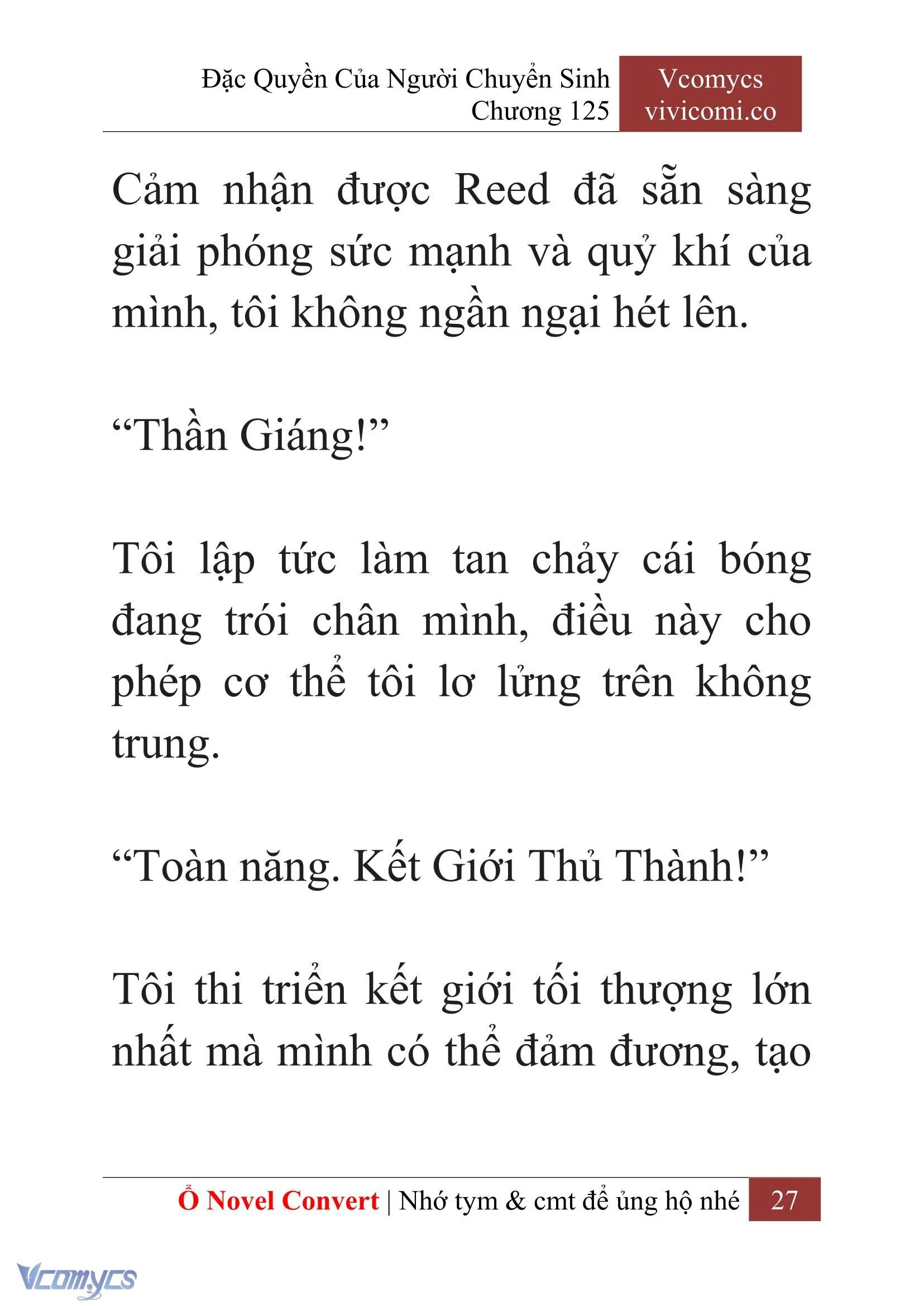 [Novel] Đặc Quyền Của Người Chuyển Sinh Chapter  125 - 29