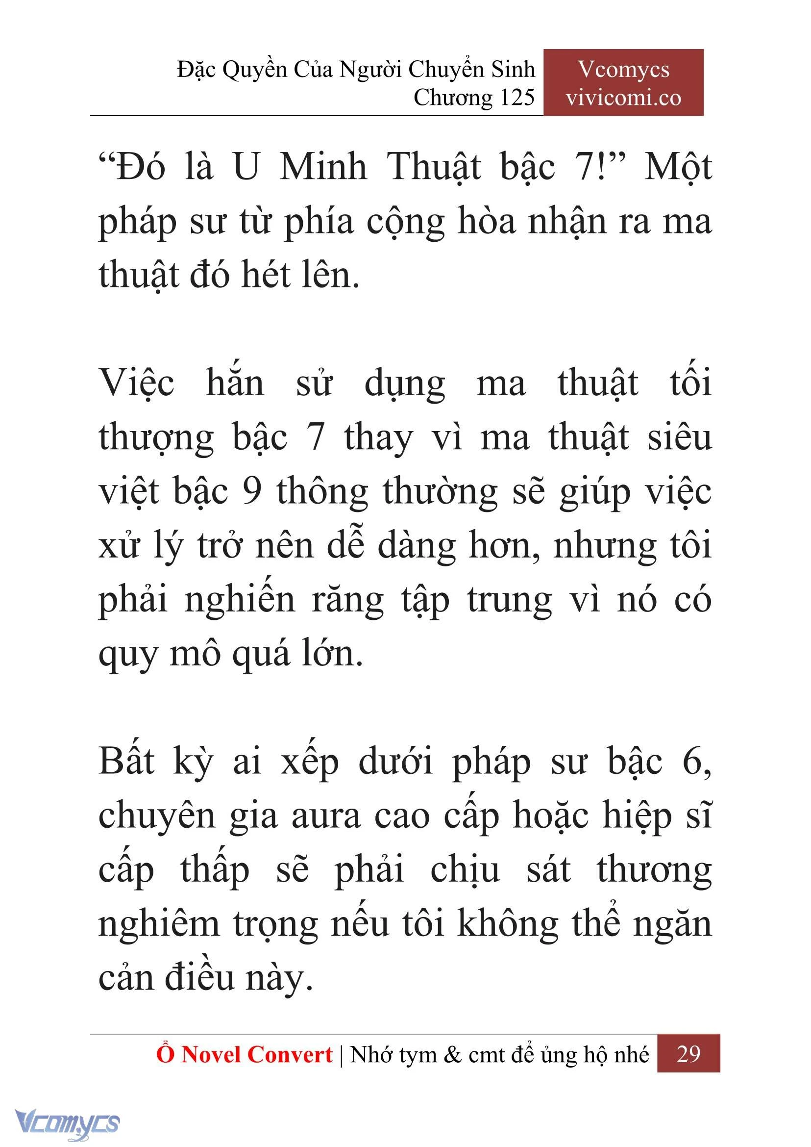 [Novel] Đặc Quyền Của Người Chuyển Sinh Chapter  125 - 31