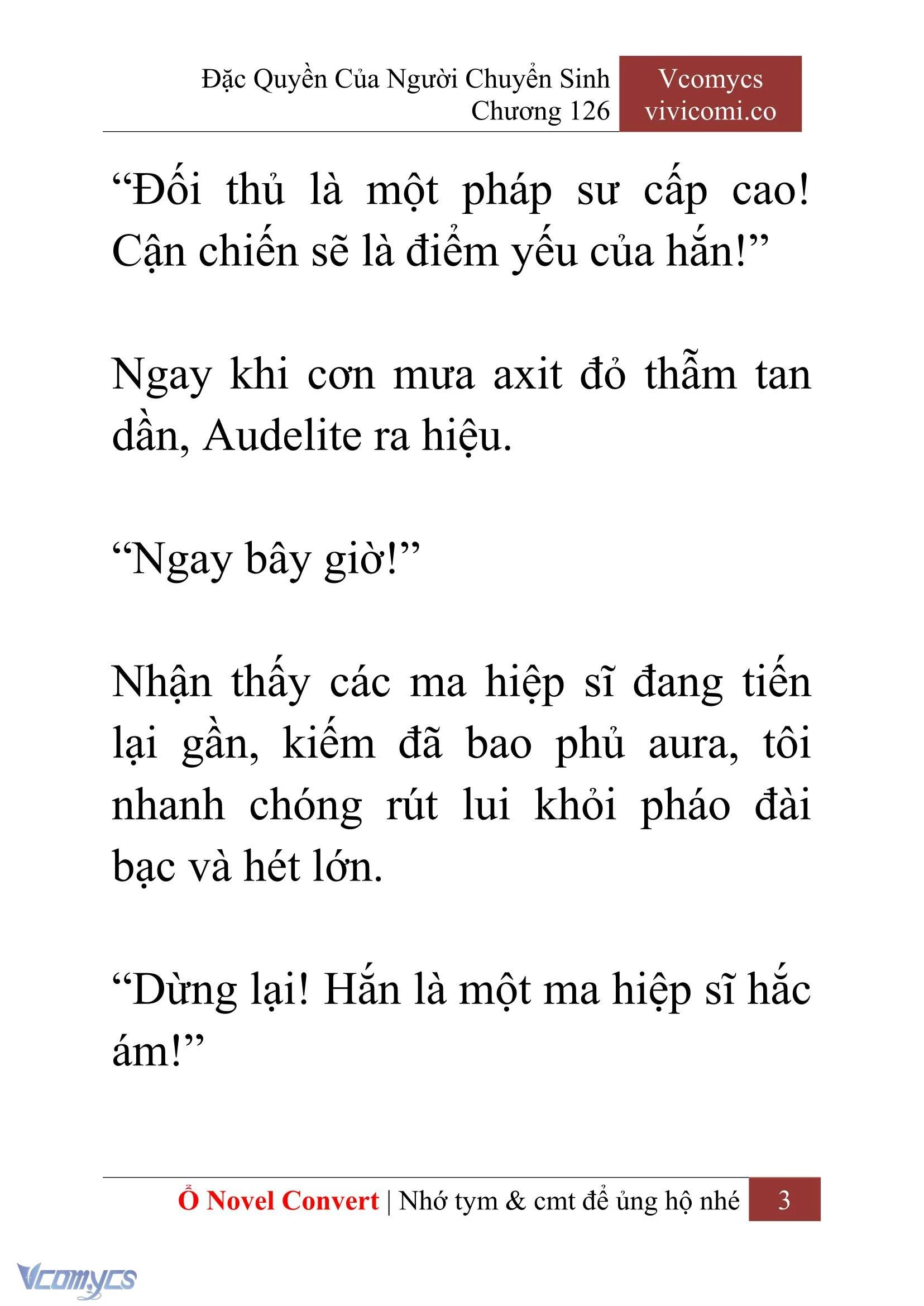[Novel] Đặc Quyền Của Người Chuyển Sinh Chapter  126 - 5