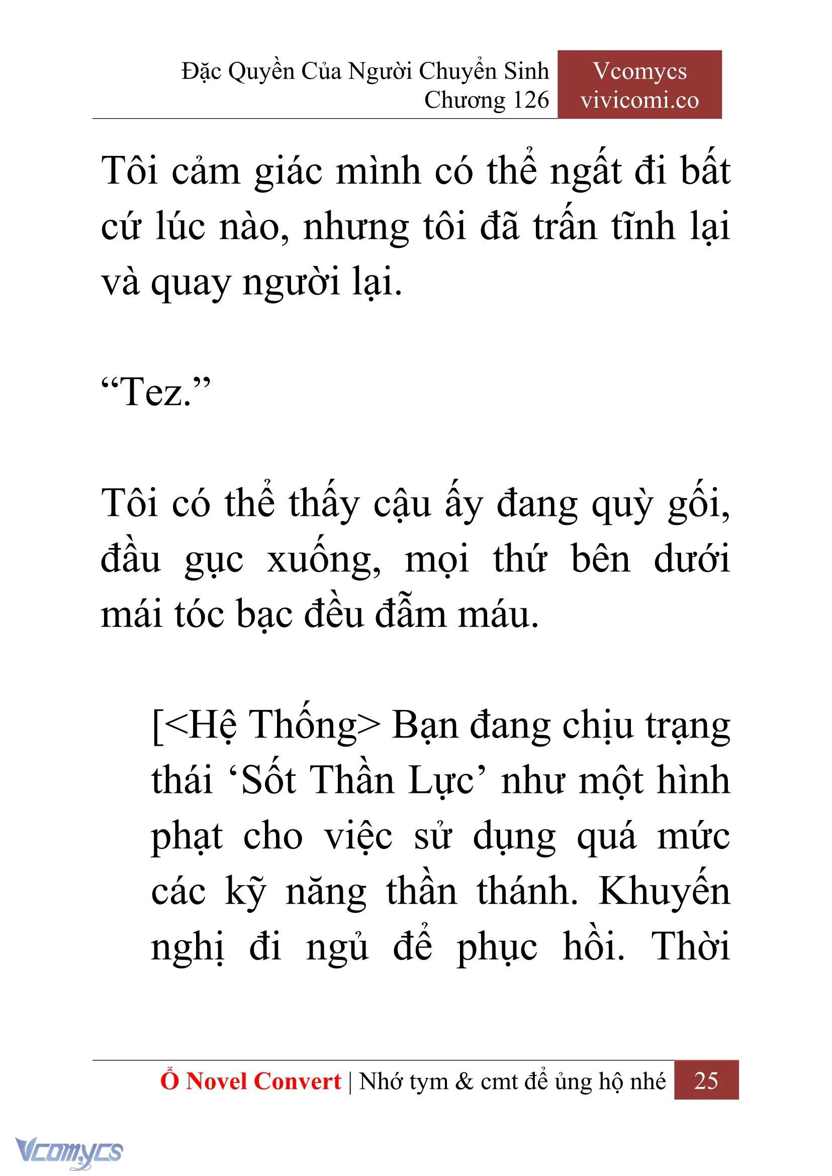 [Novel] Đặc Quyền Của Người Chuyển Sinh Chapter  126 - 27