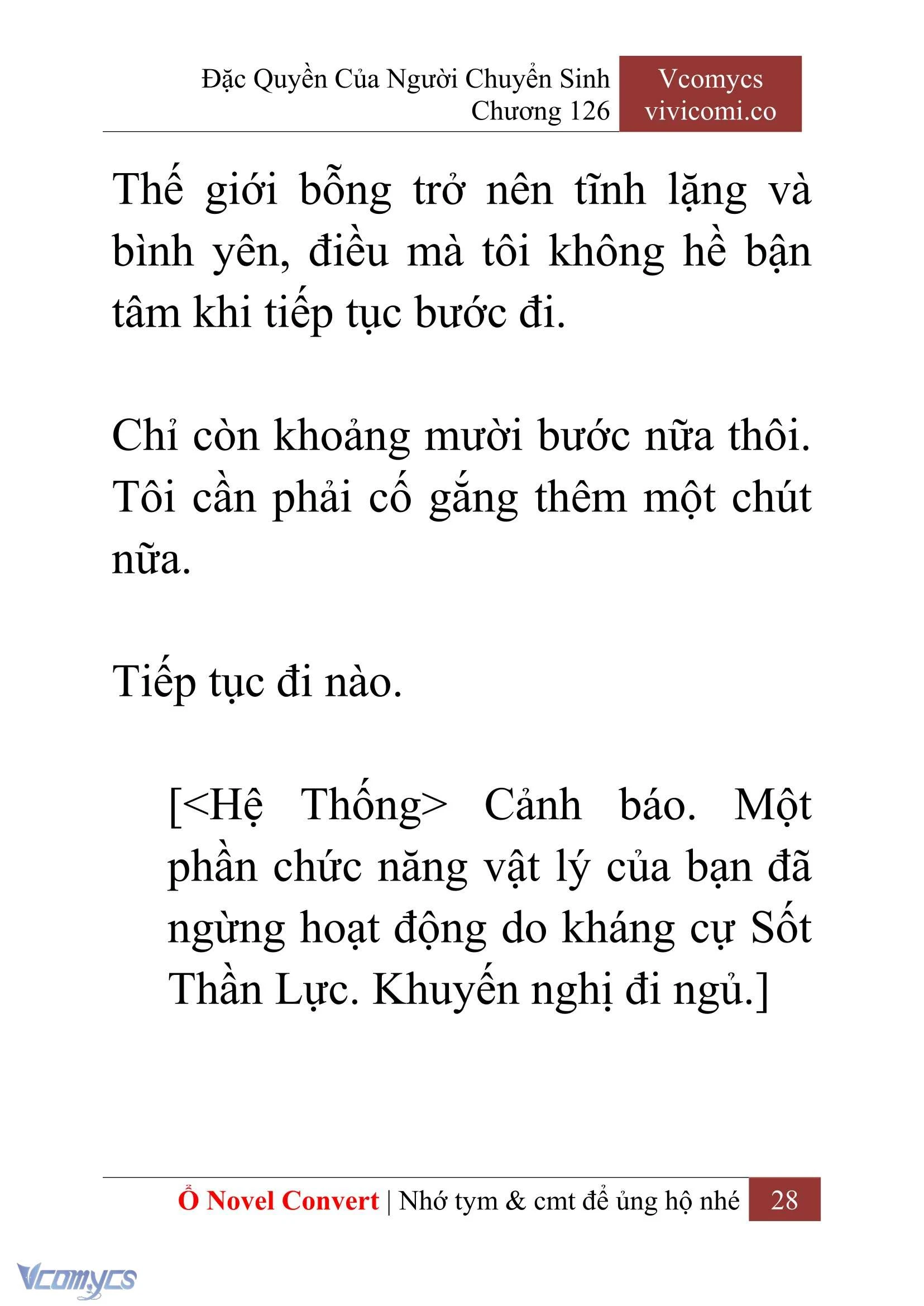 [Novel] Đặc Quyền Của Người Chuyển Sinh Chapter  126 - 30