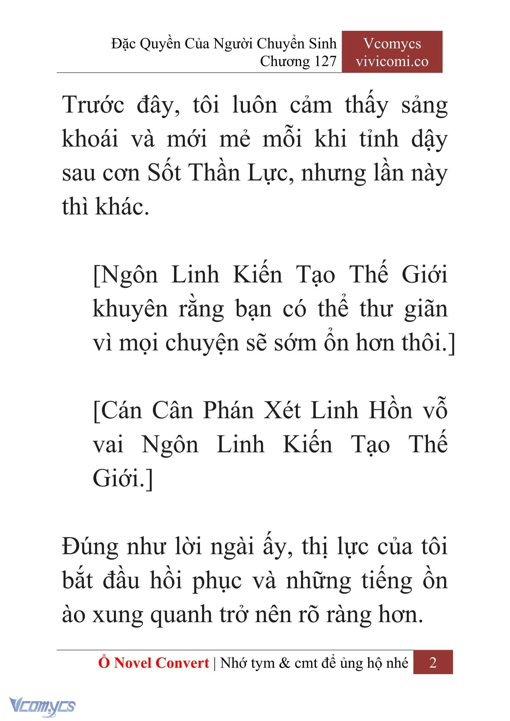 [Novel] Đặc Quyền Của Người Chuyển Sinh Chapter  127 - 4
