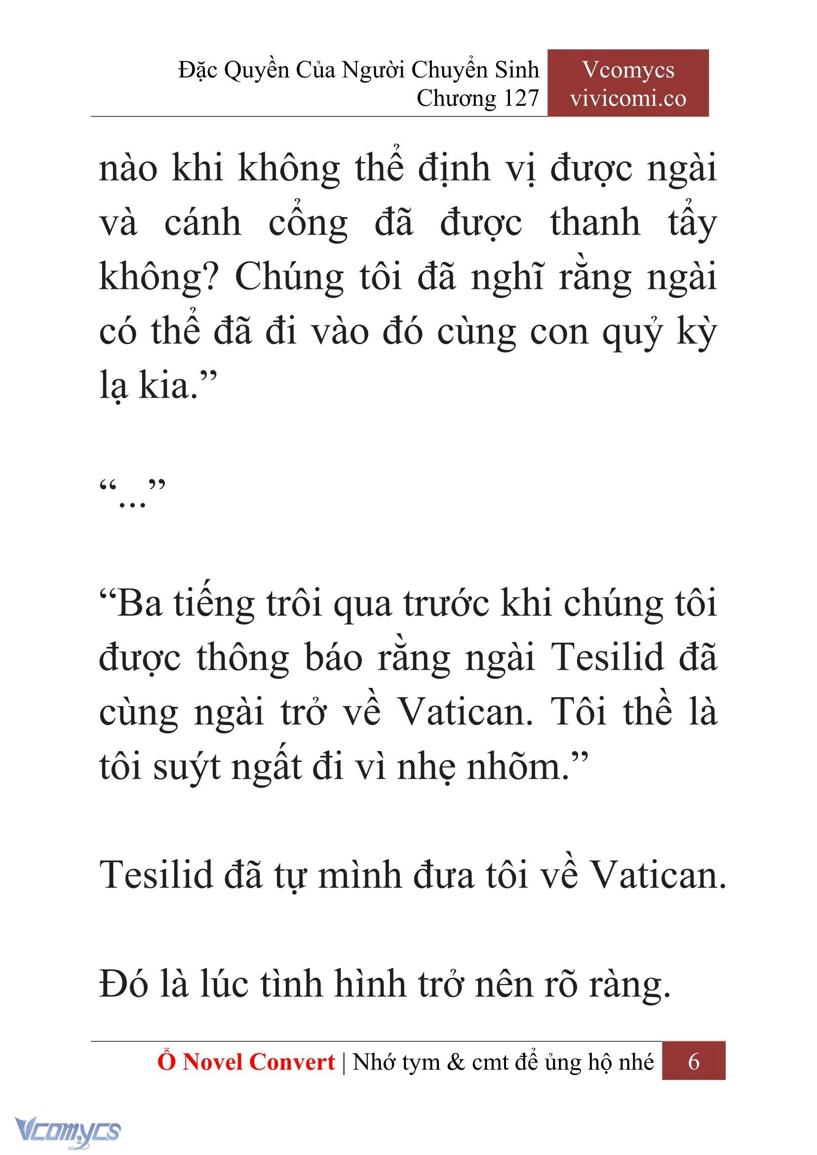 [Novel] Đặc Quyền Của Người Chuyển Sinh Chapter  127 - 8