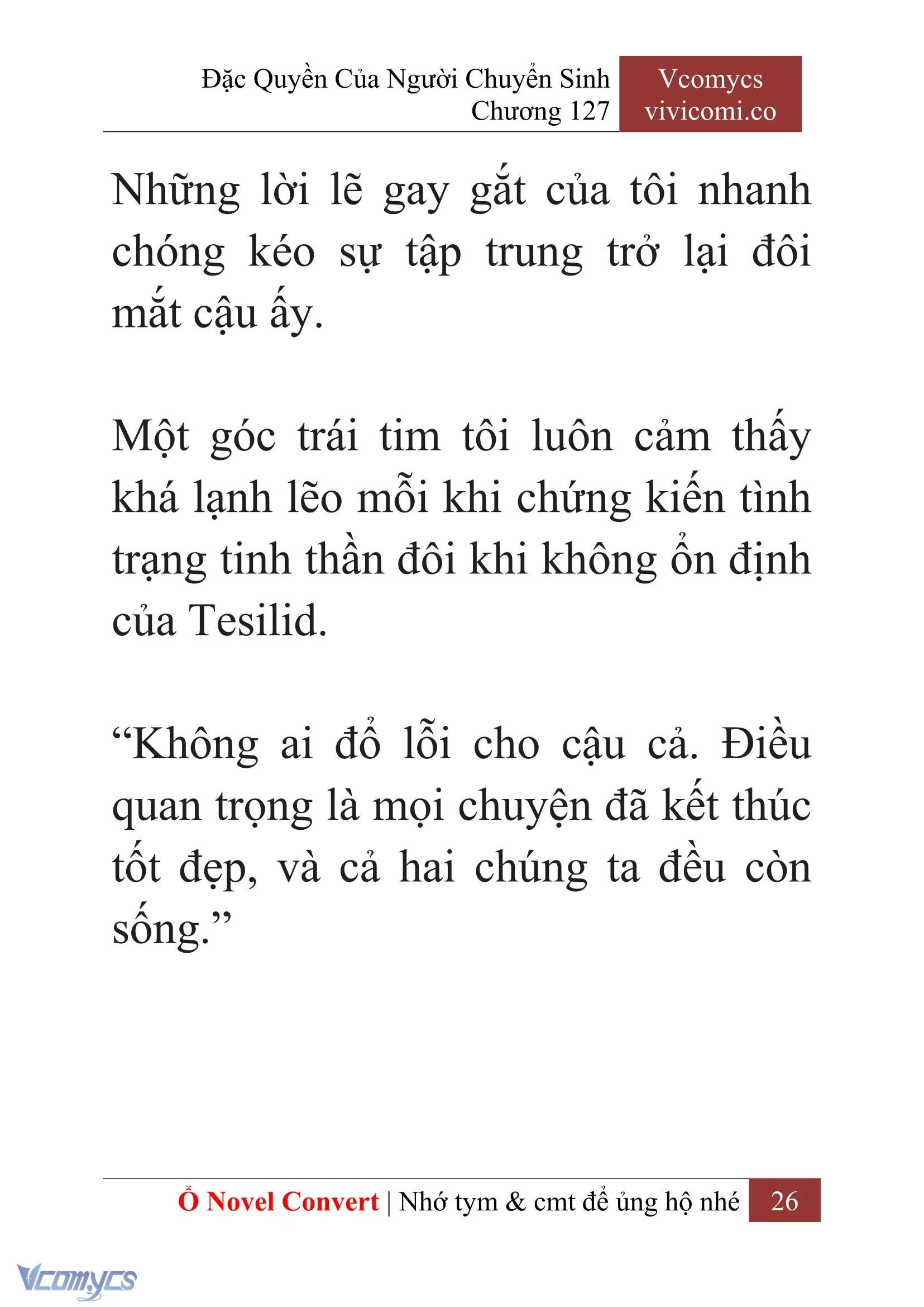 [Novel] Đặc Quyền Của Người Chuyển Sinh Chapter  127 - 28