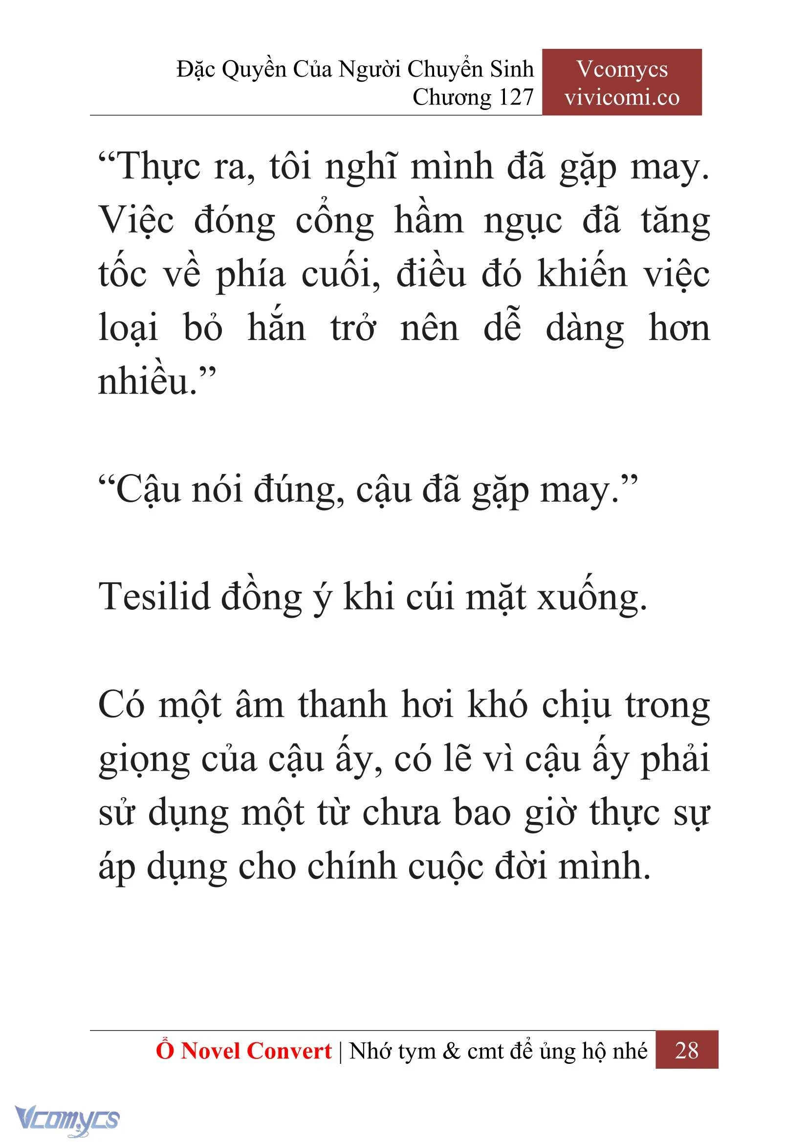 [Novel] Đặc Quyền Của Người Chuyển Sinh Chapter  127 - 30