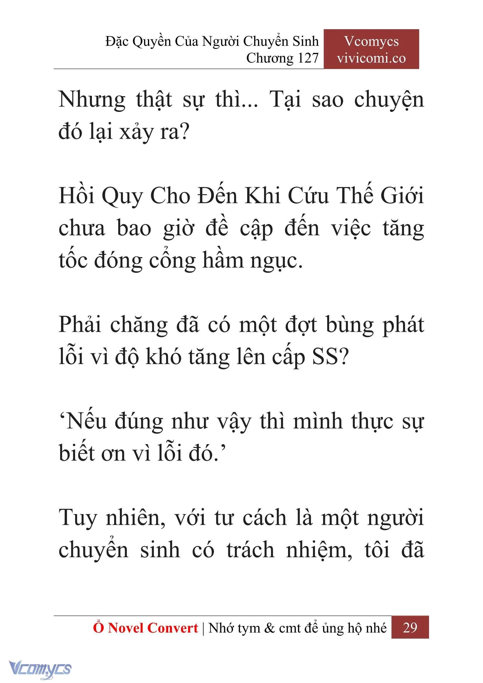 [Novel] Đặc Quyền Của Người Chuyển Sinh Chapter  127 - 31