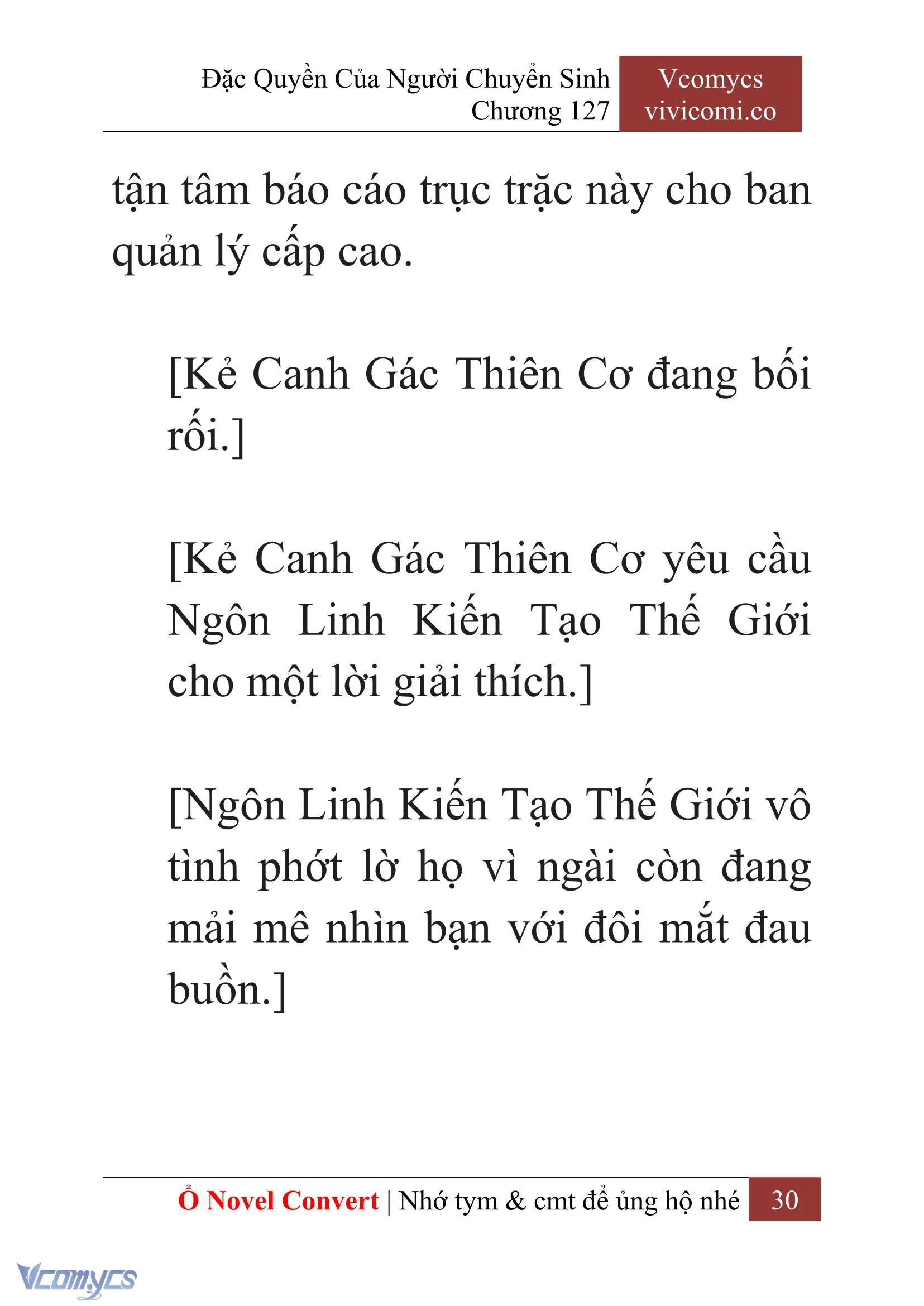 [Novel] Đặc Quyền Của Người Chuyển Sinh Chapter  127 - 32
