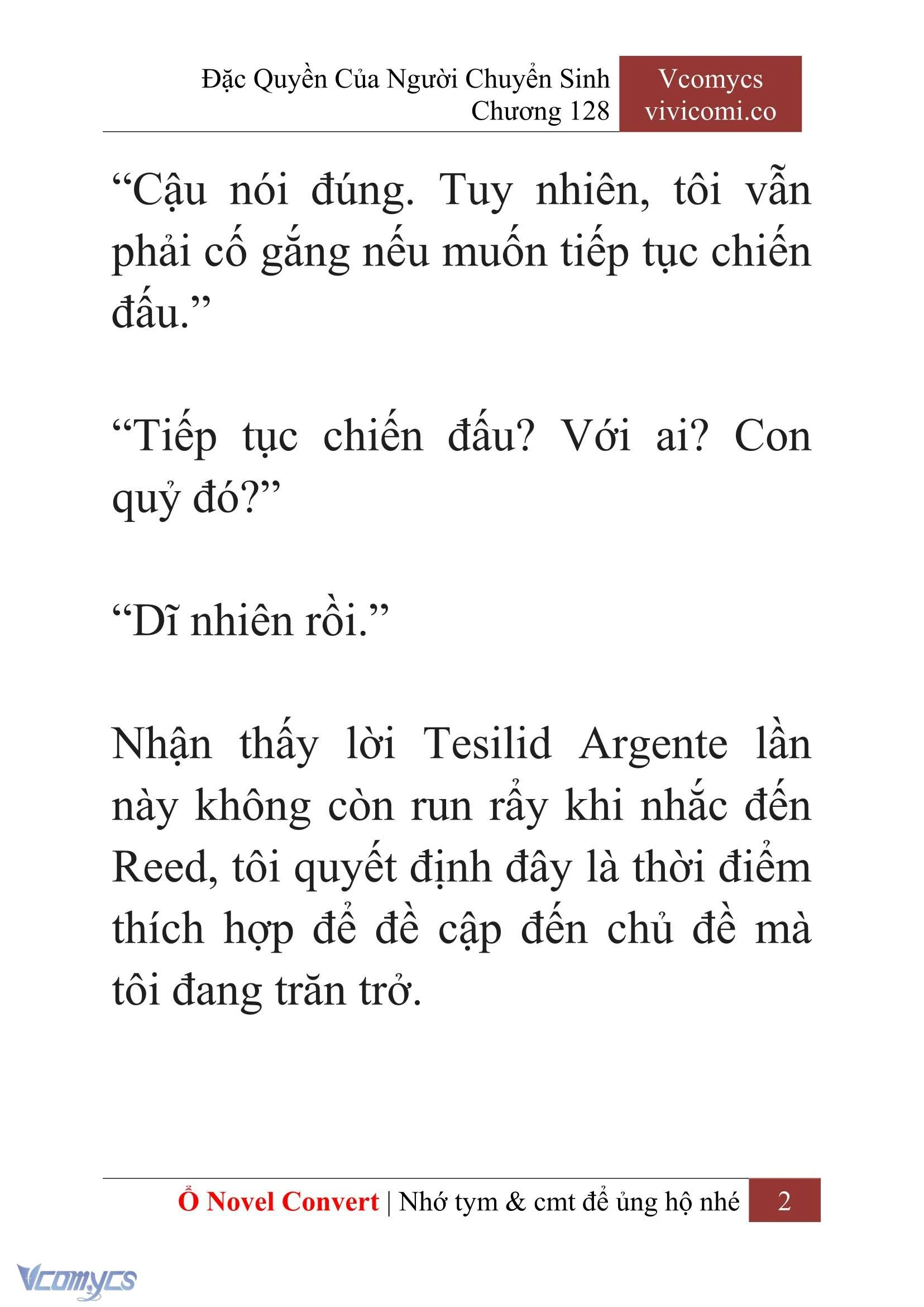[Novel] Đặc Quyền Của Người Chuyển Sinh Chapter  128 - 4