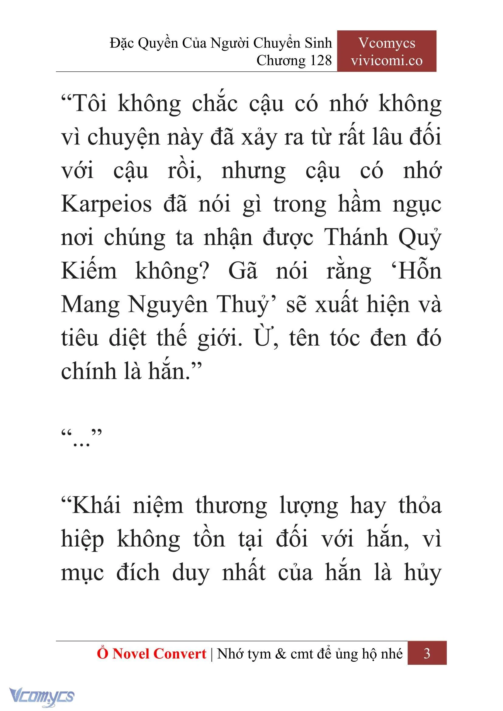 [Novel] Đặc Quyền Của Người Chuyển Sinh Chapter  128 - 5