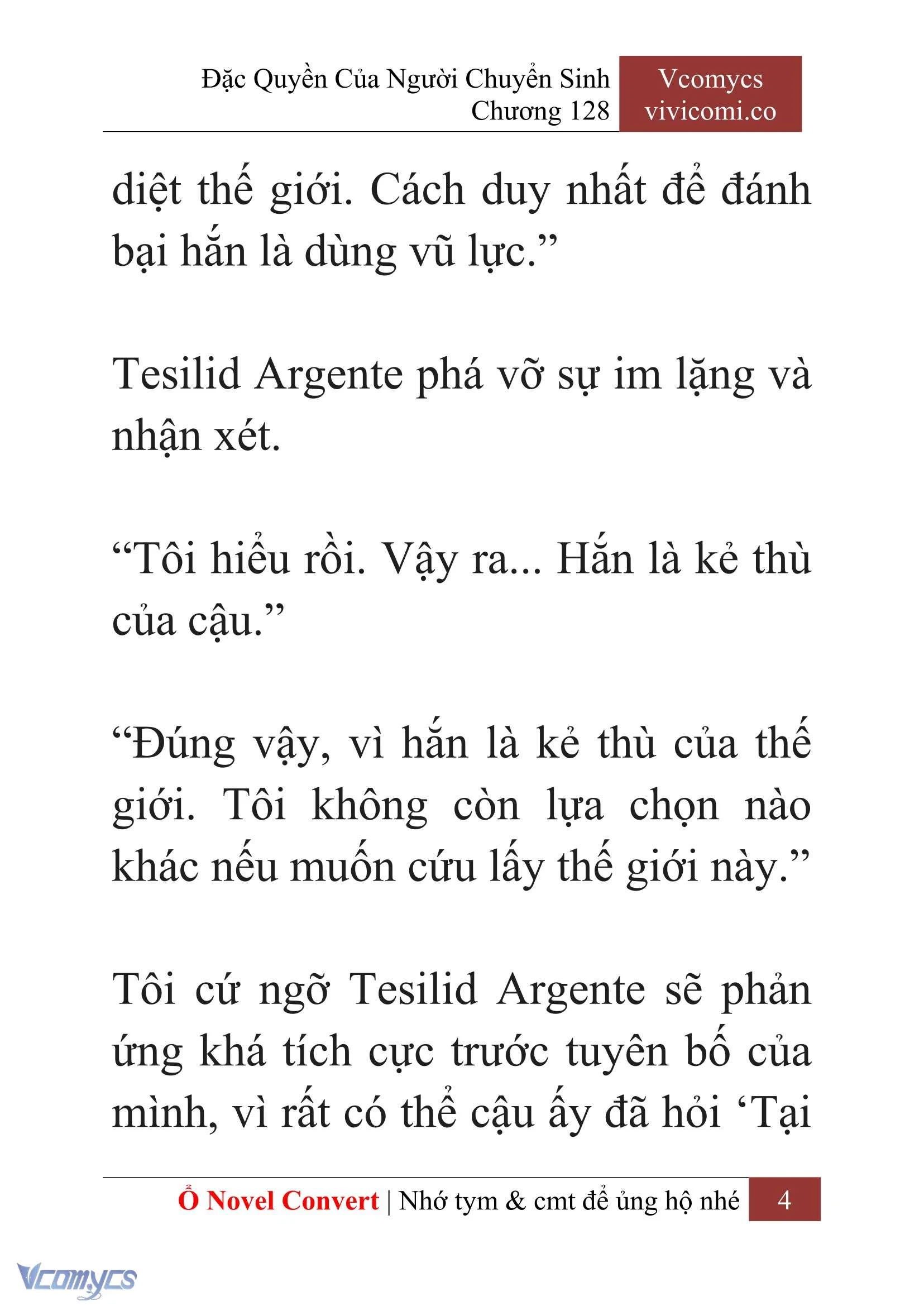 [Novel] Đặc Quyền Của Người Chuyển Sinh Chapter  128 - 6