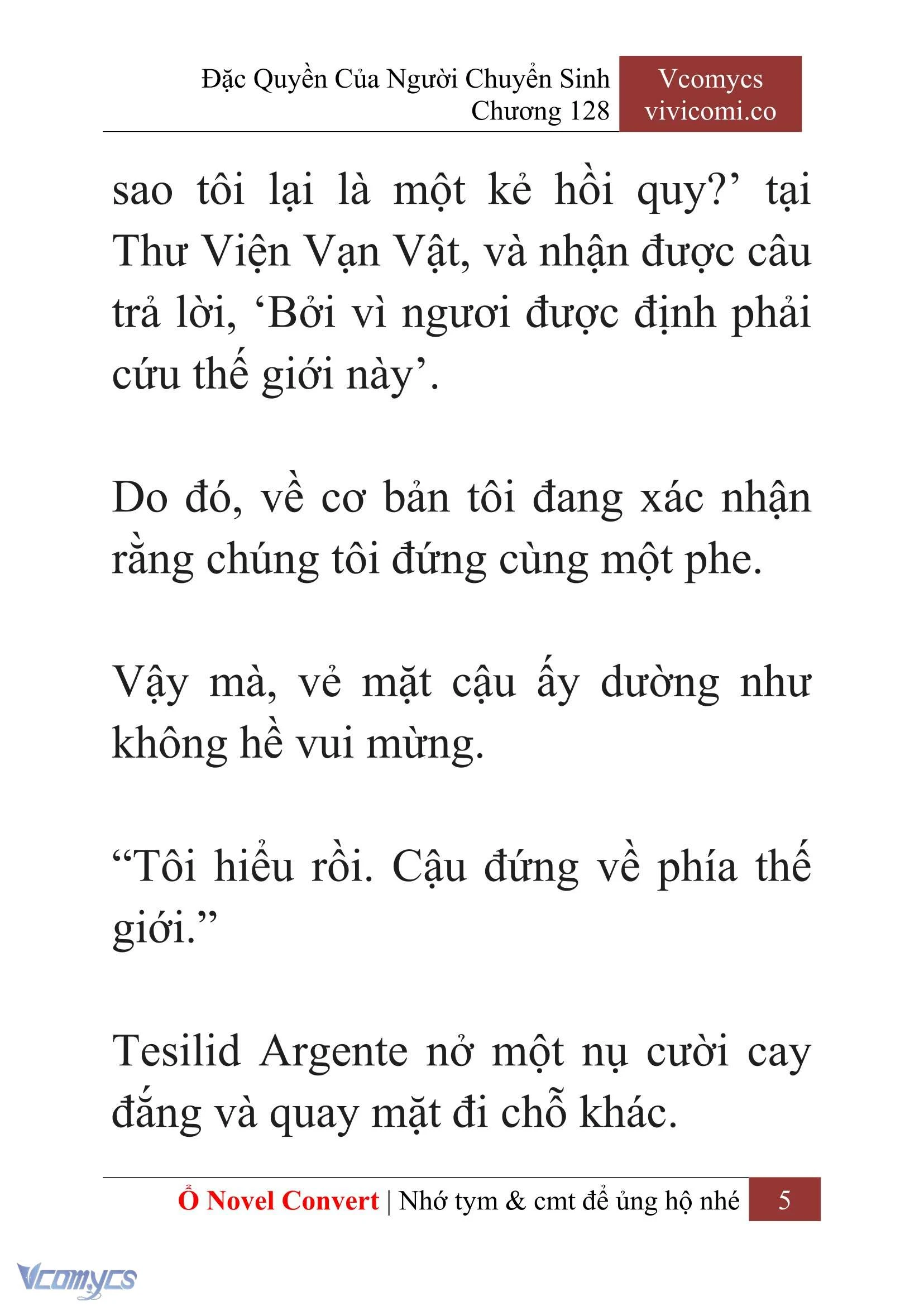 [Novel] Đặc Quyền Của Người Chuyển Sinh Chapter  128 - 7