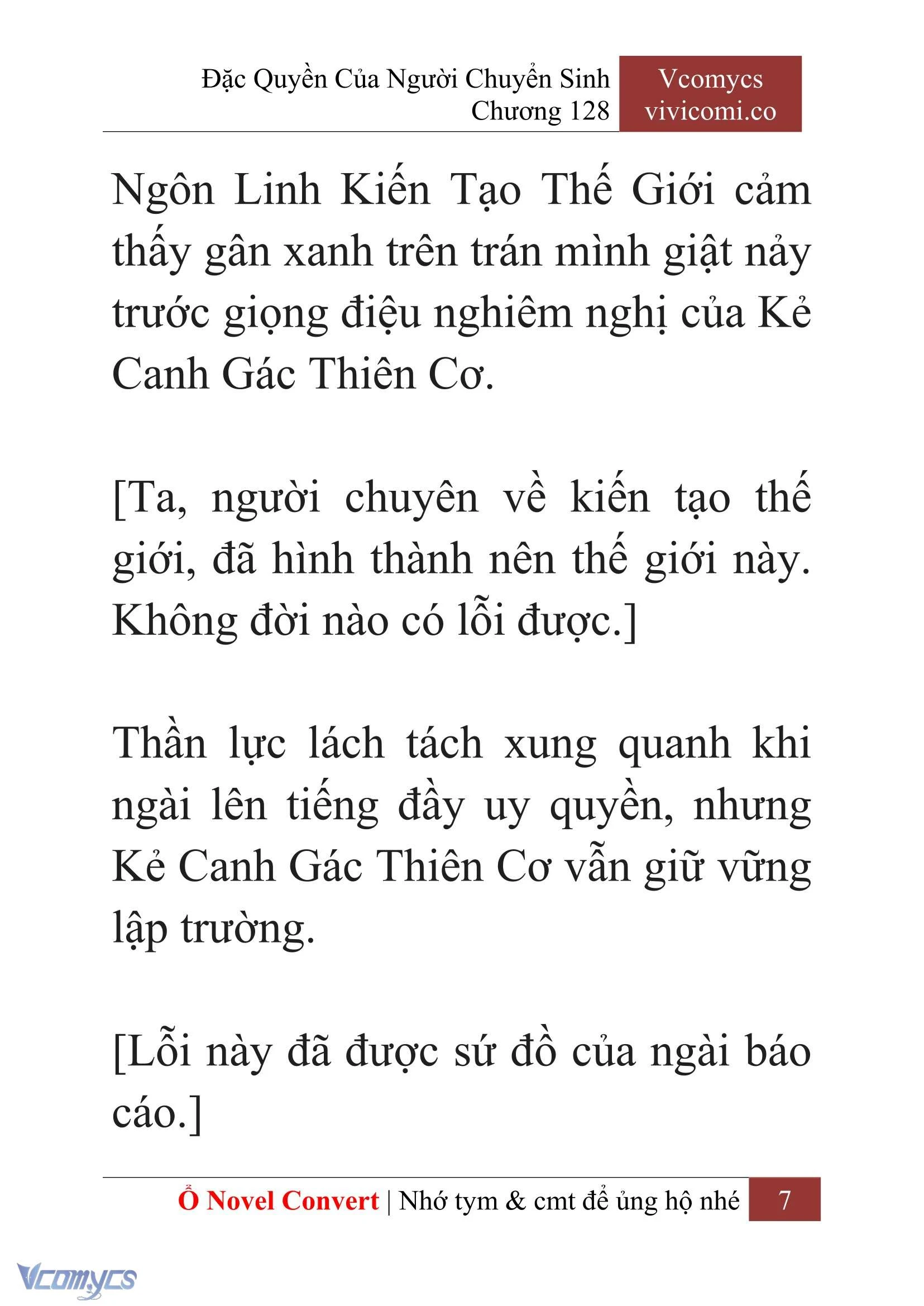 [Novel] Đặc Quyền Của Người Chuyển Sinh Chapter  128 - 9