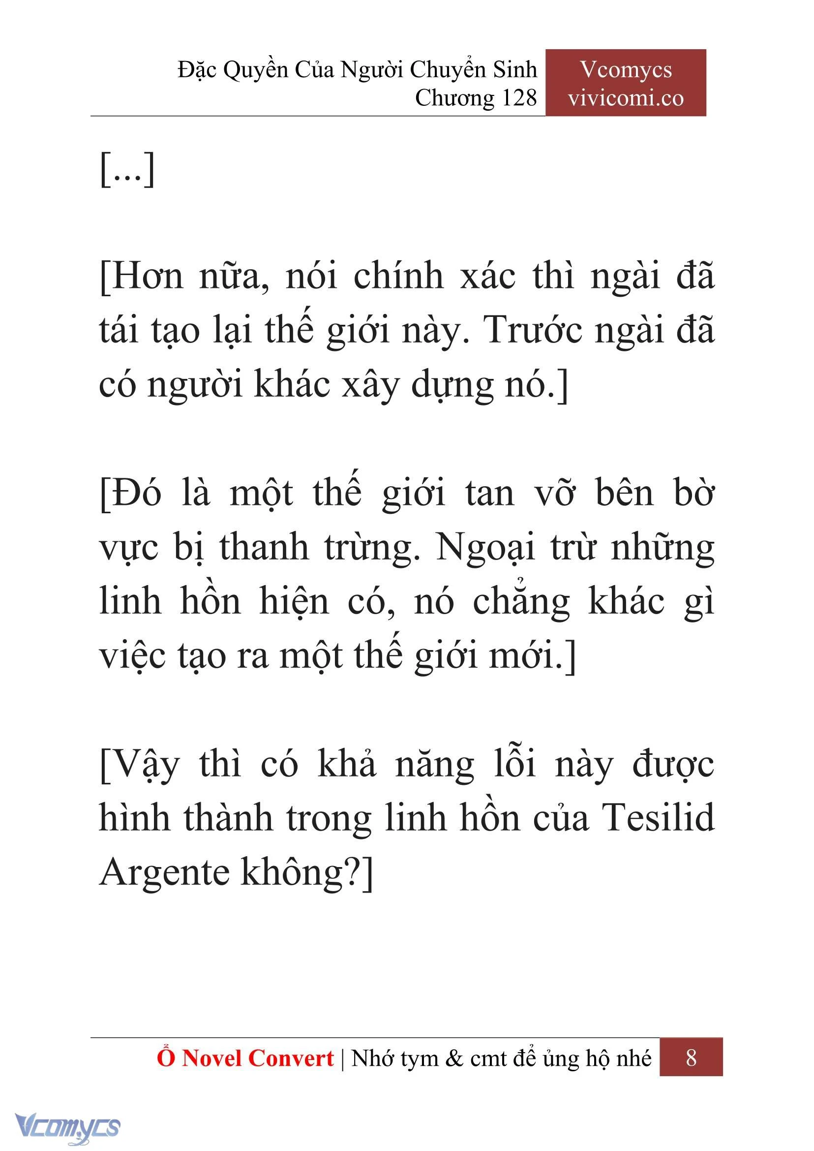 [Novel] Đặc Quyền Của Người Chuyển Sinh Chapter  128 - 10