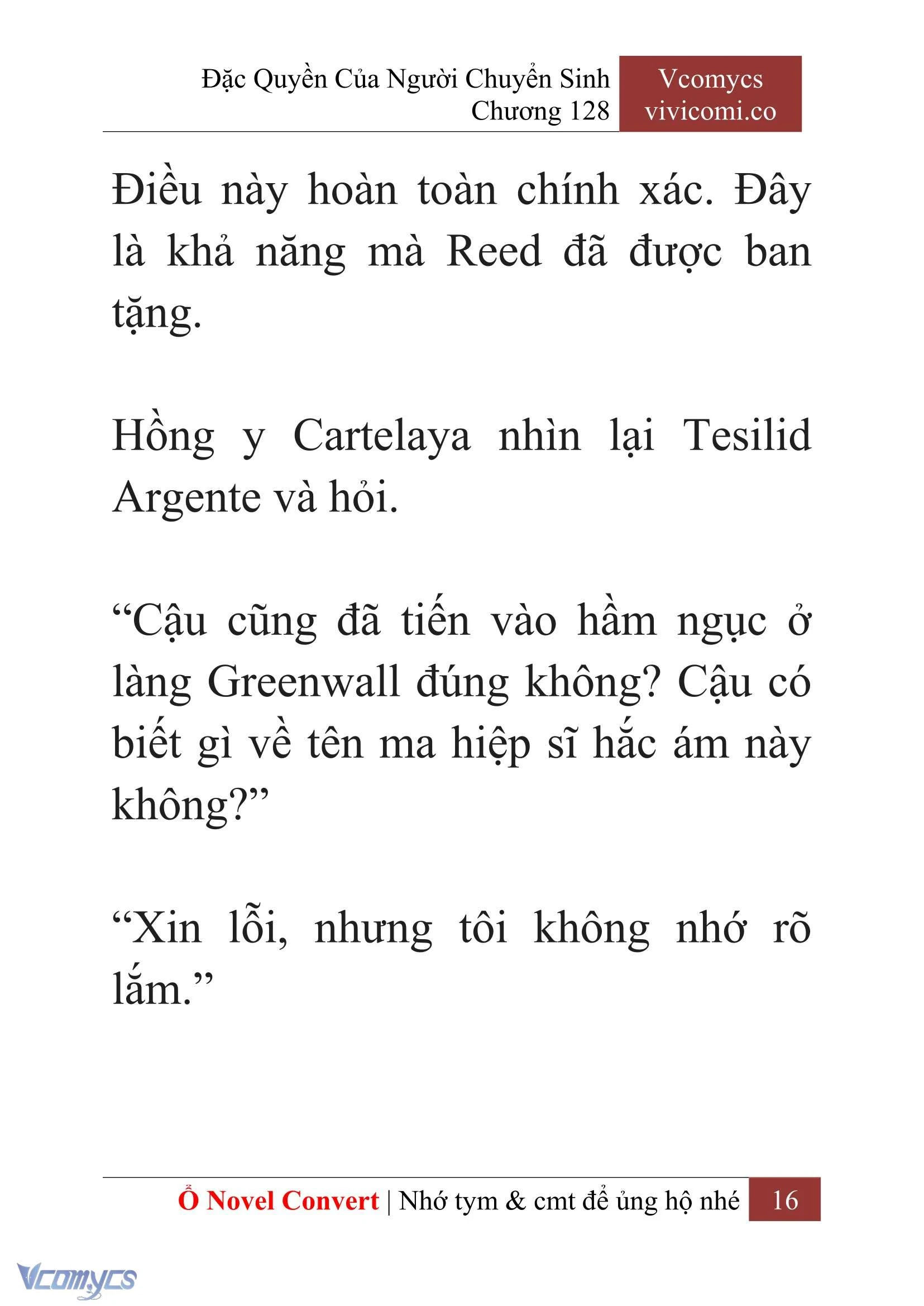 [Novel] Đặc Quyền Của Người Chuyển Sinh Chapter  128 - 18