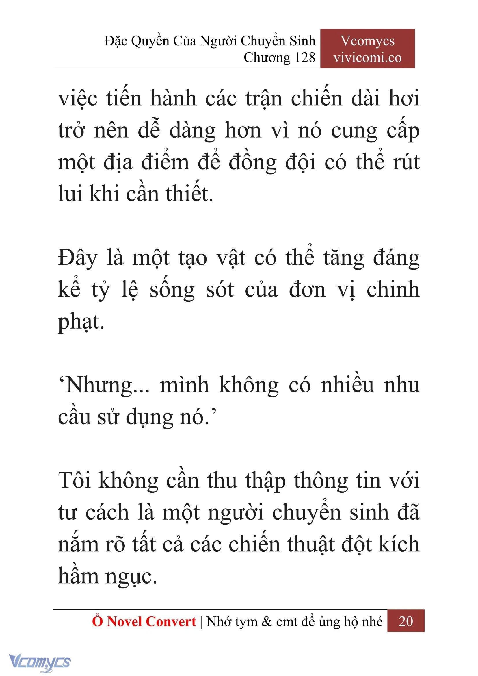 [Novel] Đặc Quyền Của Người Chuyển Sinh Chapter  128 - 22