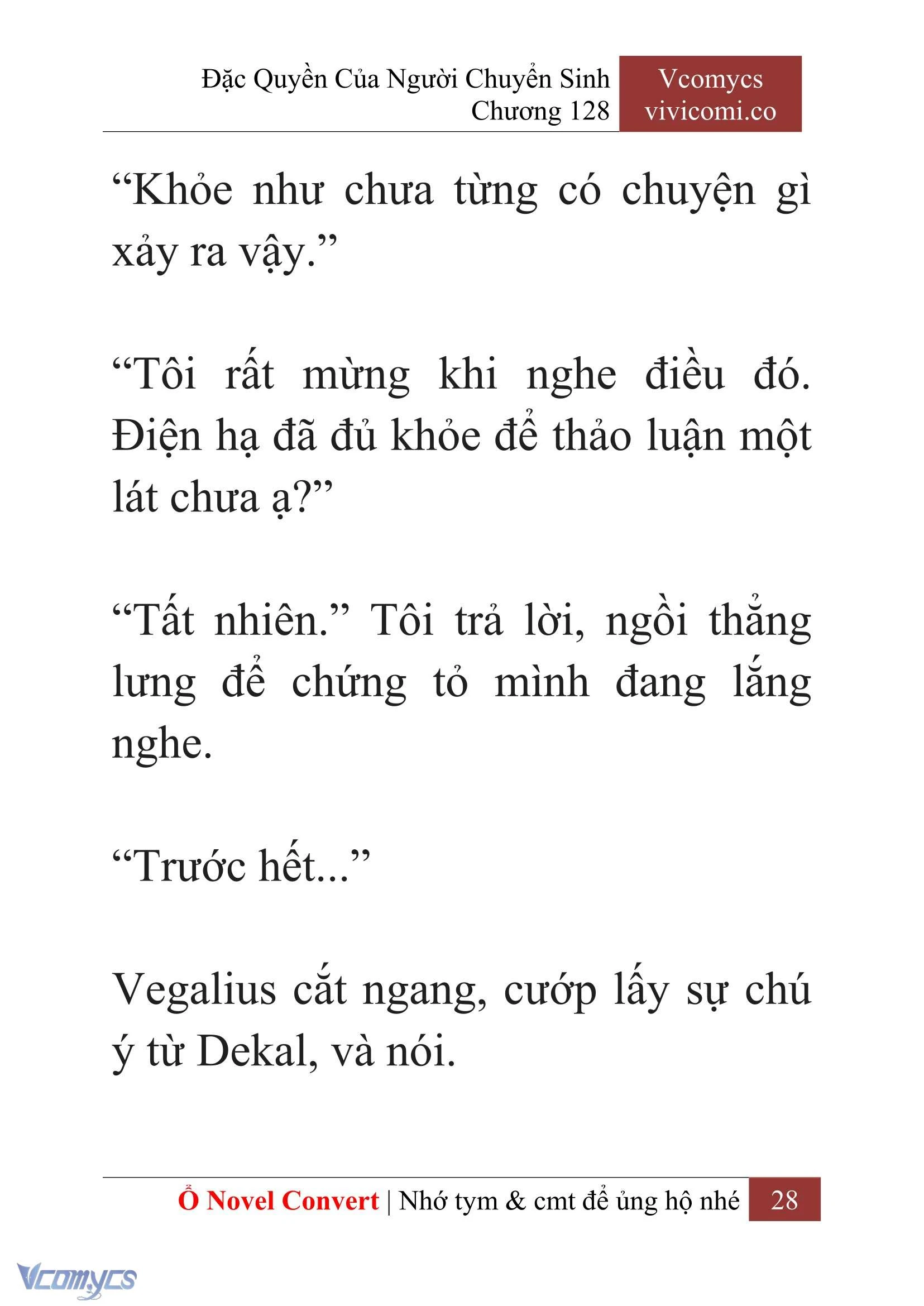 [Novel] Đặc Quyền Của Người Chuyển Sinh Chapter  128 - 30