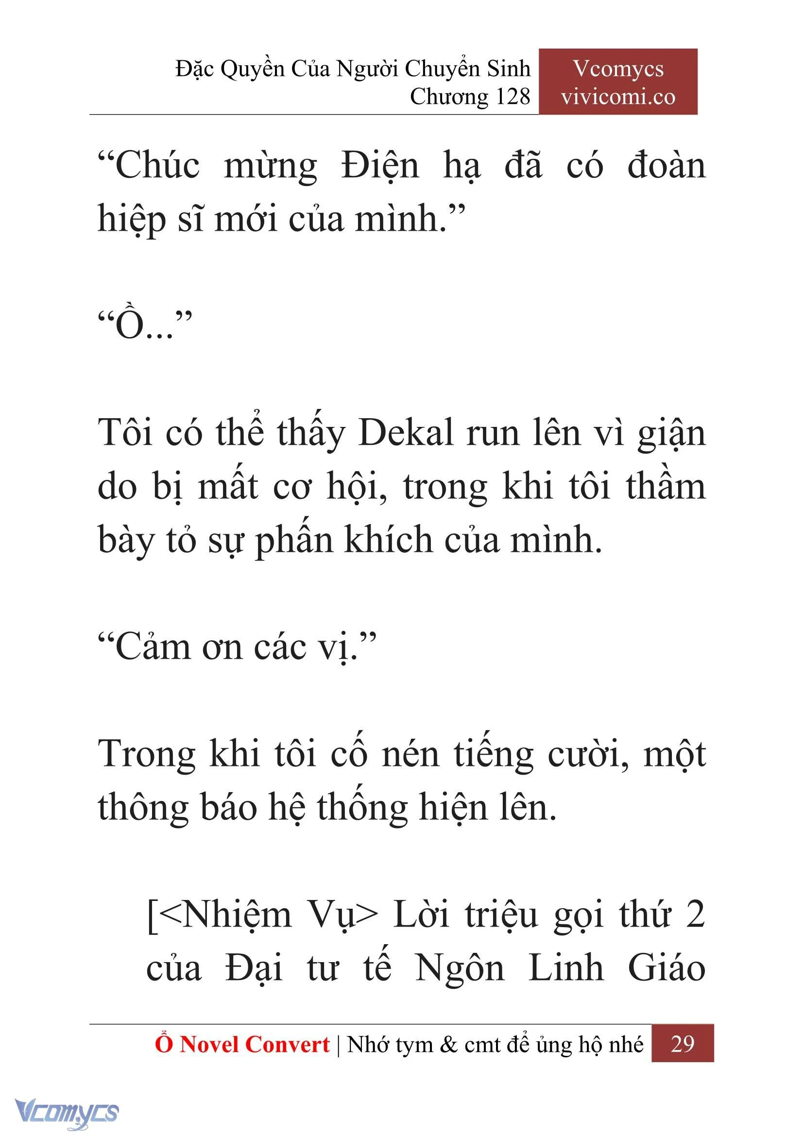 [Novel] Đặc Quyền Của Người Chuyển Sinh Chapter  128 - 31