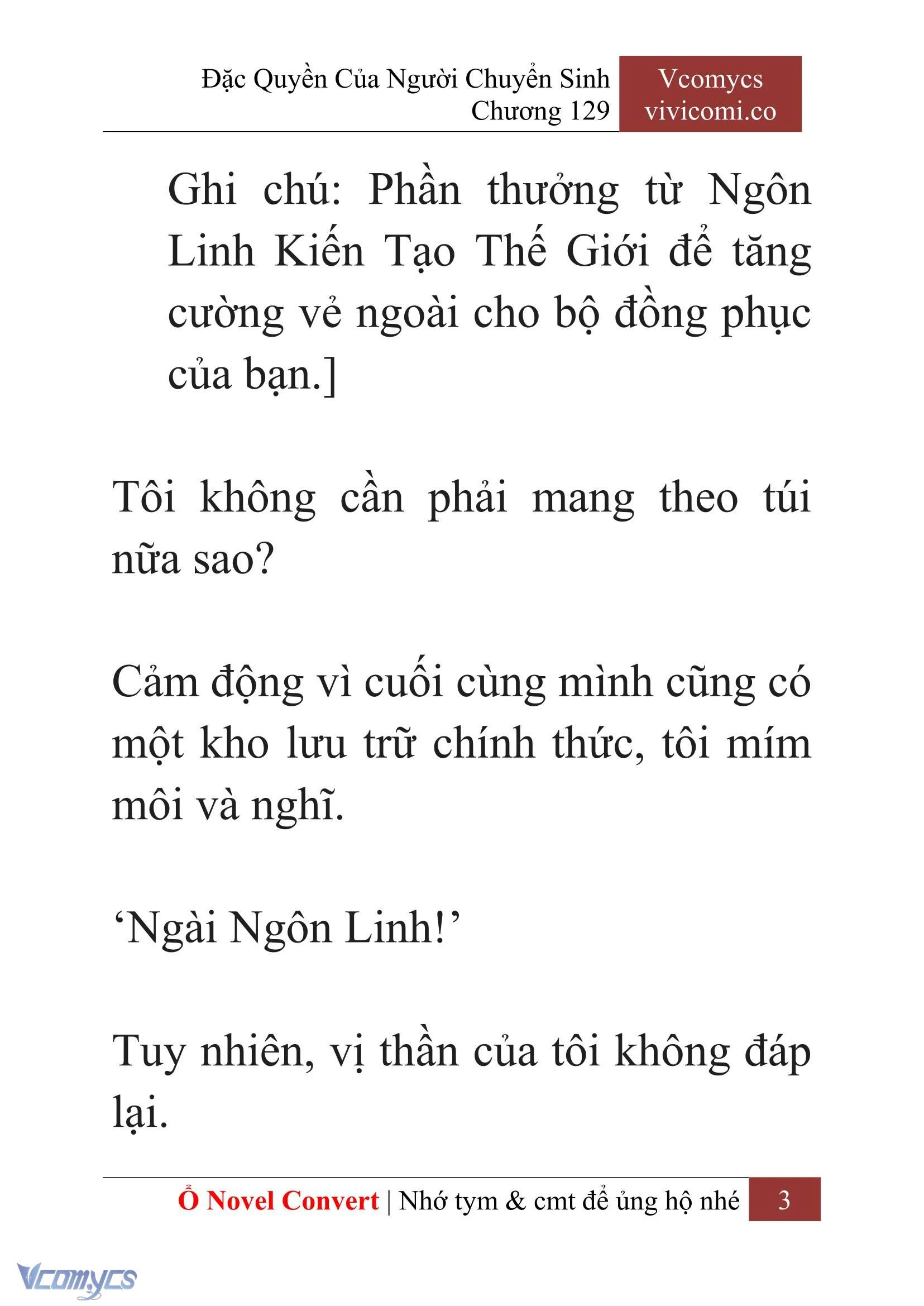 [Novel] Đặc Quyền Của Người Chuyển Sinh Chapter  129 - 5