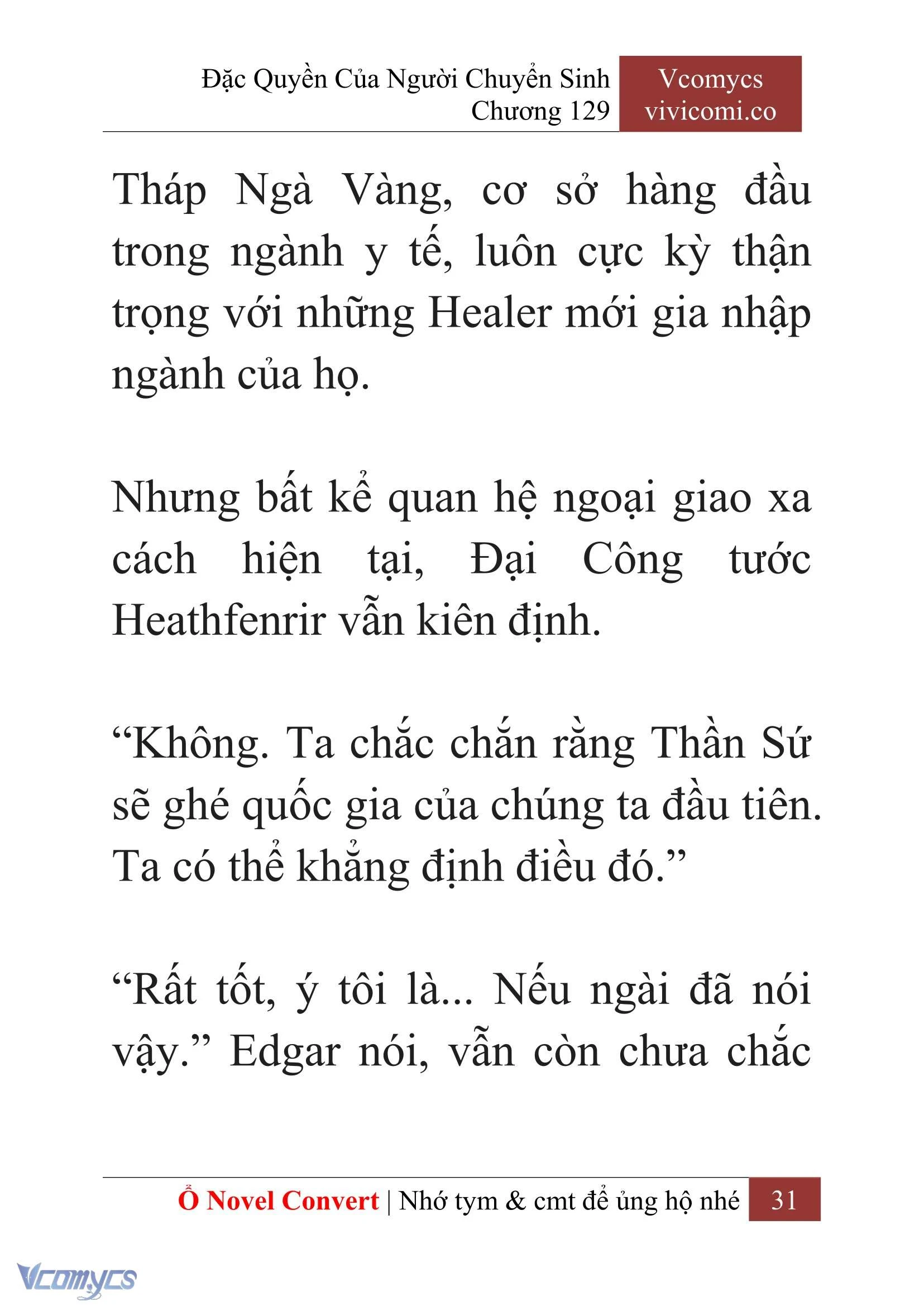 [Novel] Đặc Quyền Của Người Chuyển Sinh Chapter  129 - 33