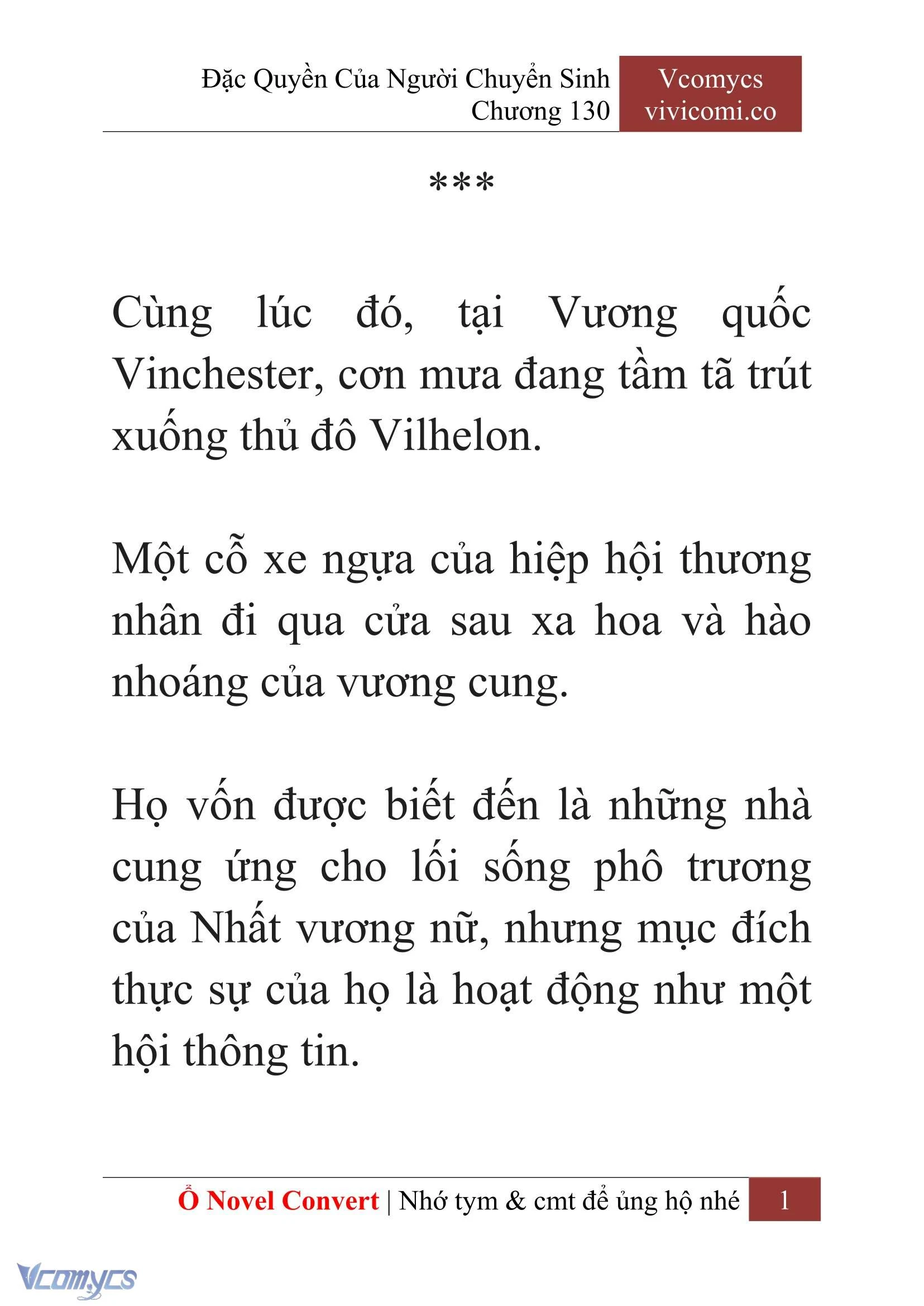 [Novel] Đặc Quyền Của Người Chuyển Sinh Chapter  130 - 3