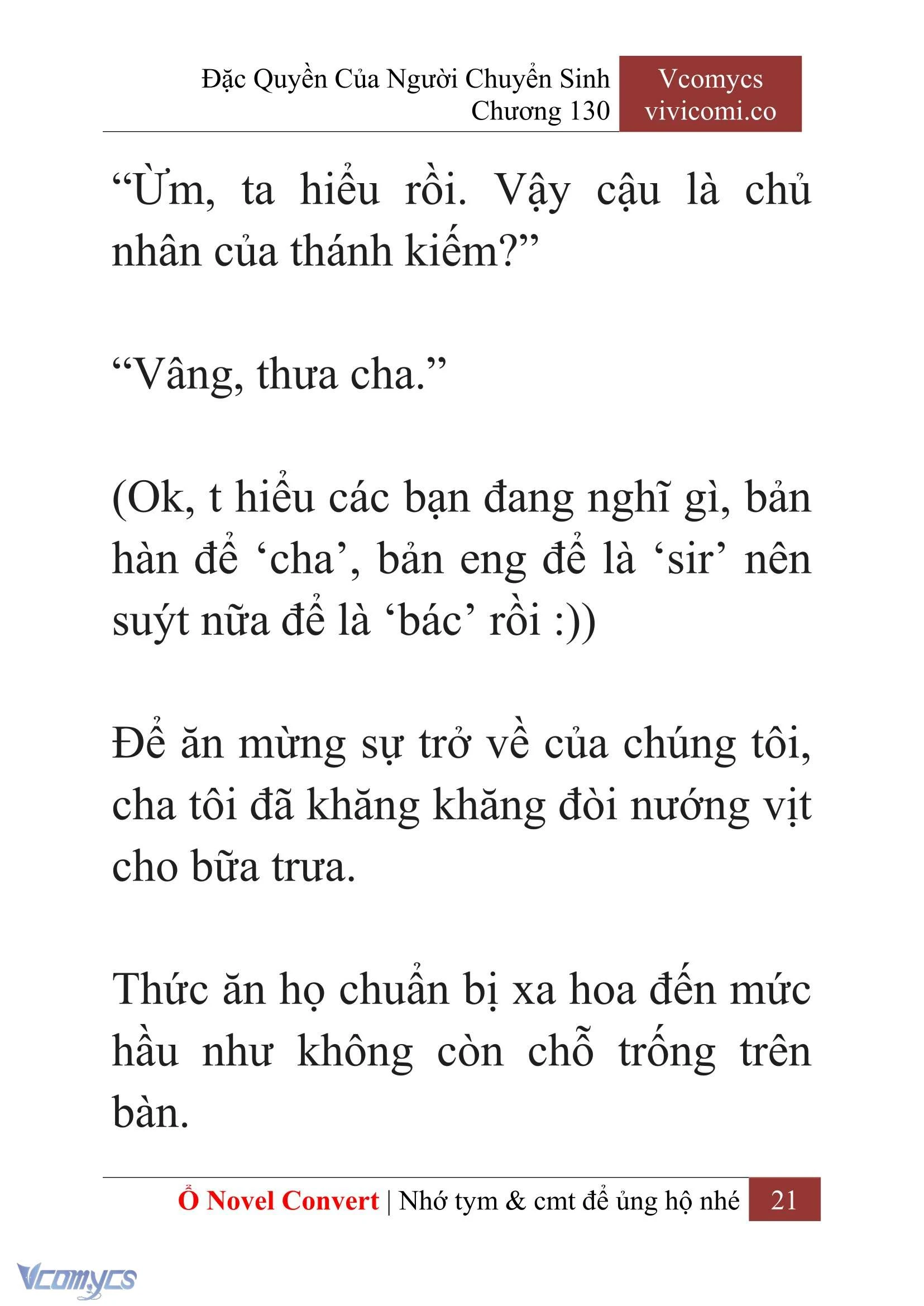 [Novel] Đặc Quyền Của Người Chuyển Sinh Chapter  130 - 23