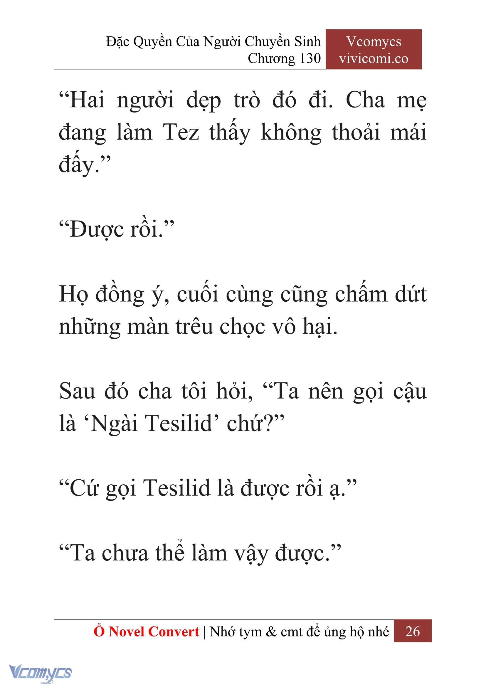 [Novel] Đặc Quyền Của Người Chuyển Sinh Chapter  130 - 28