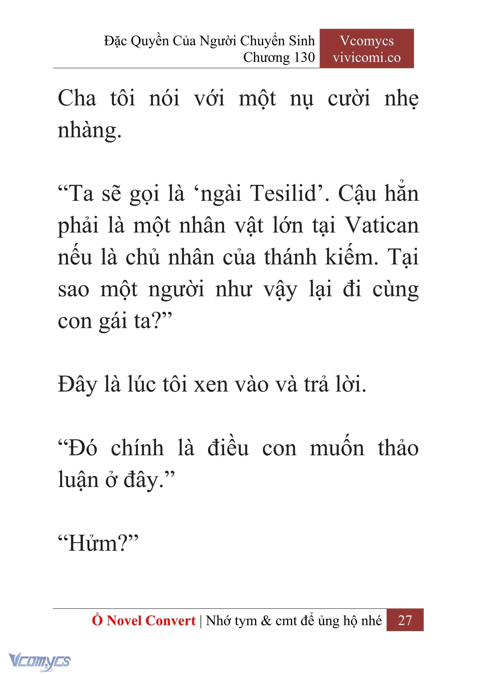 [Novel] Đặc Quyền Của Người Chuyển Sinh Chapter  130 - 29