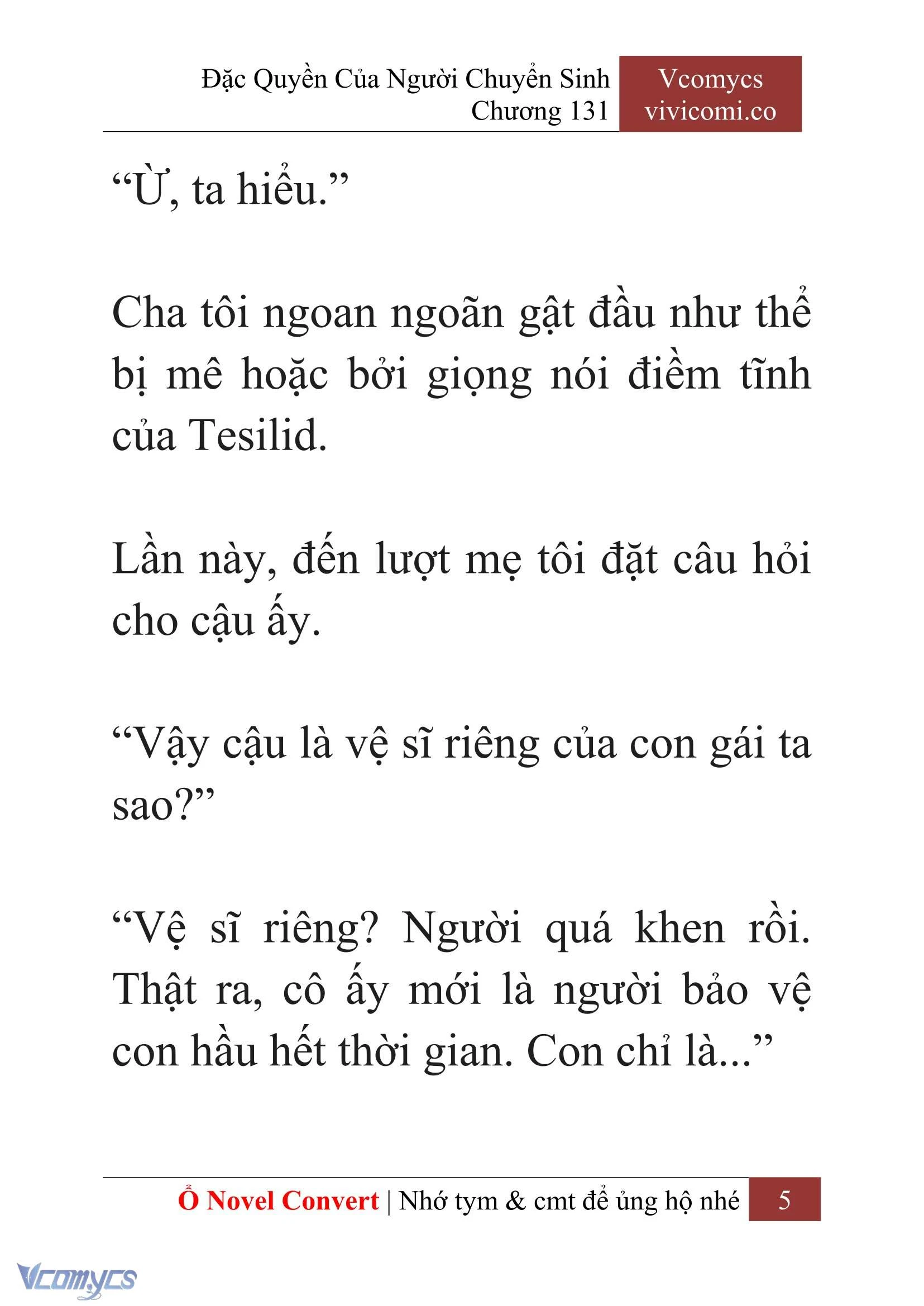 [Novel] Đặc Quyền Của Người Chuyển Sinh Chapter  131 - 7