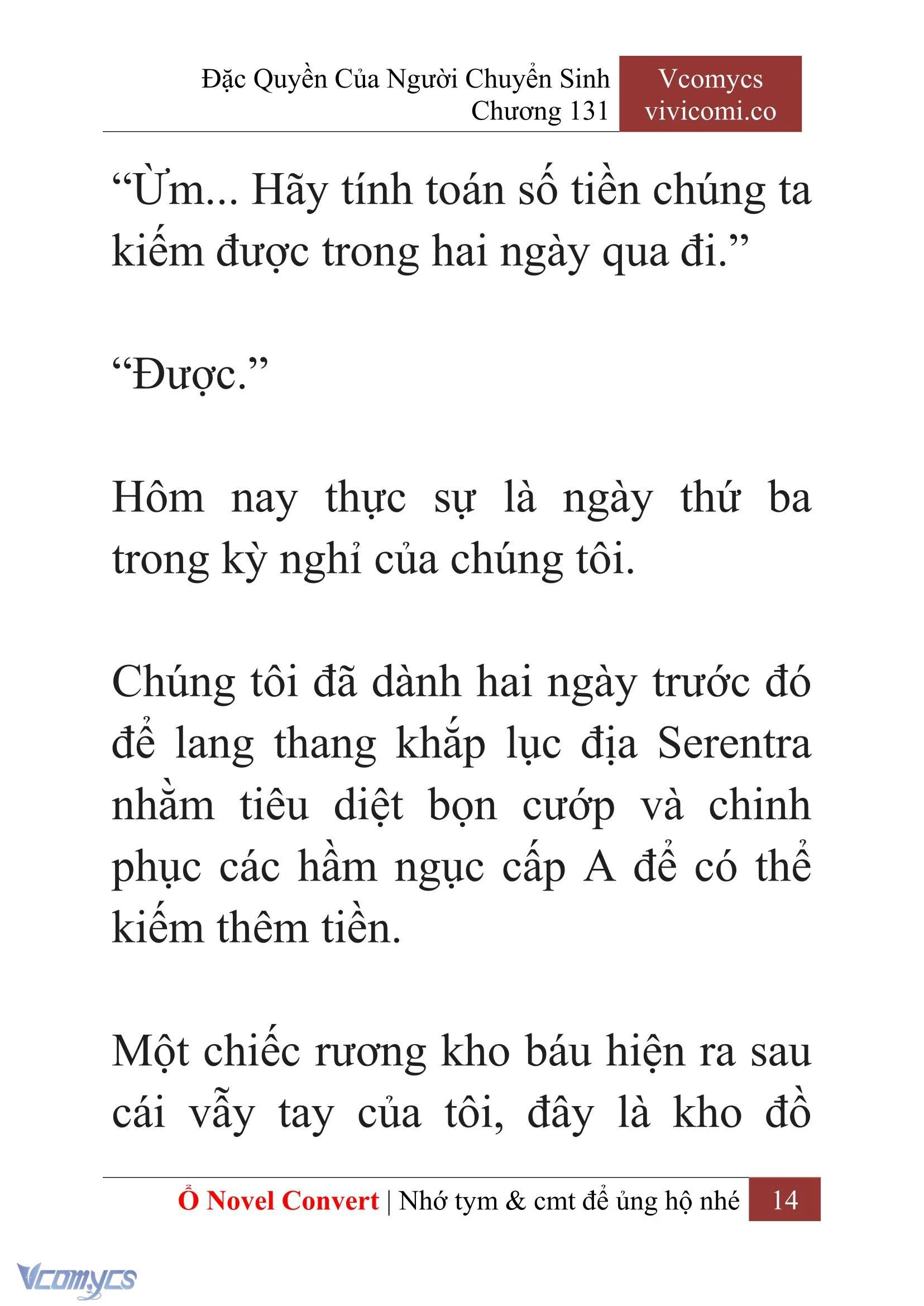 [Novel] Đặc Quyền Của Người Chuyển Sinh Chapter  131 - 16