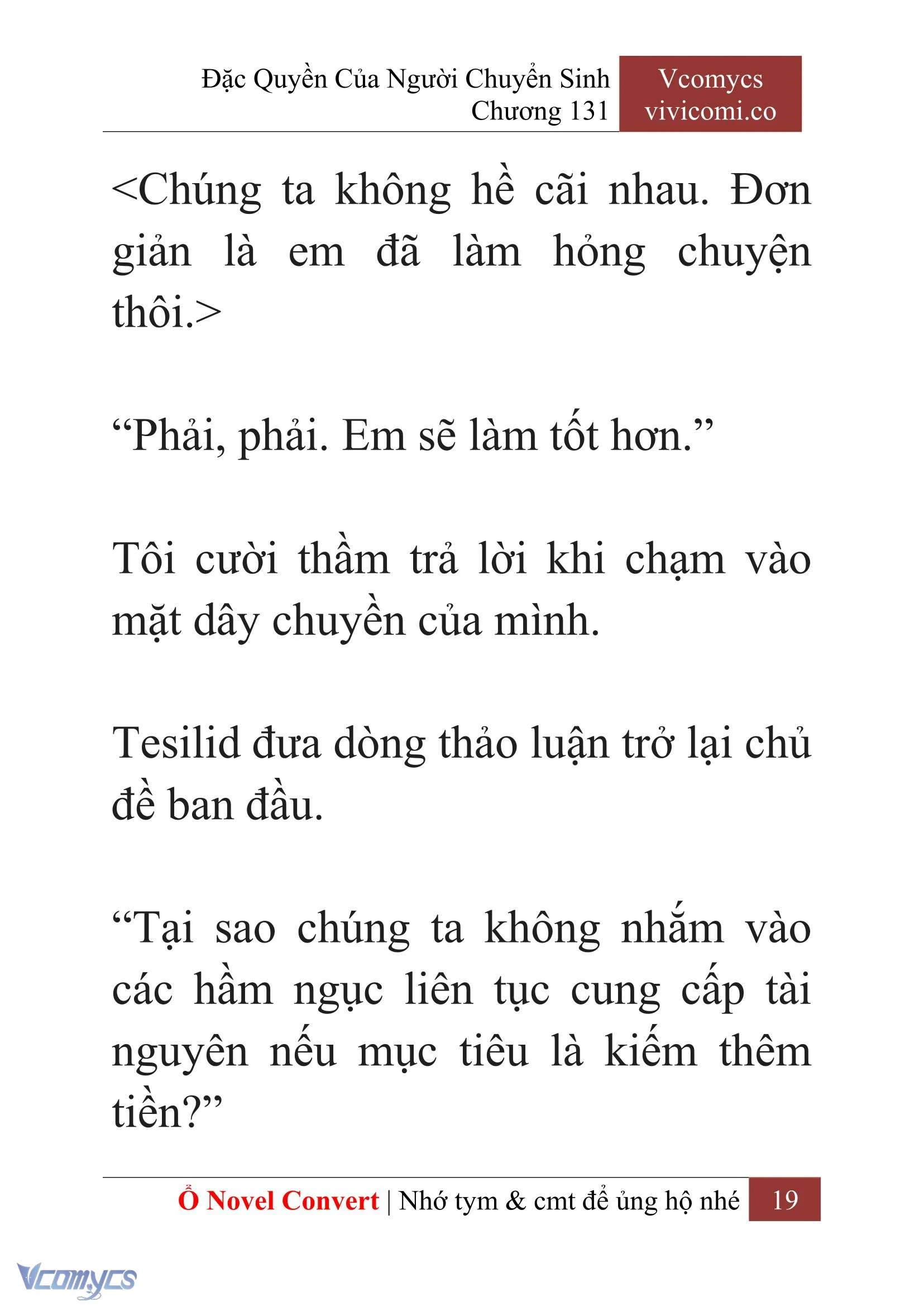 [Novel] Đặc Quyền Của Người Chuyển Sinh Chapter  131 - 21