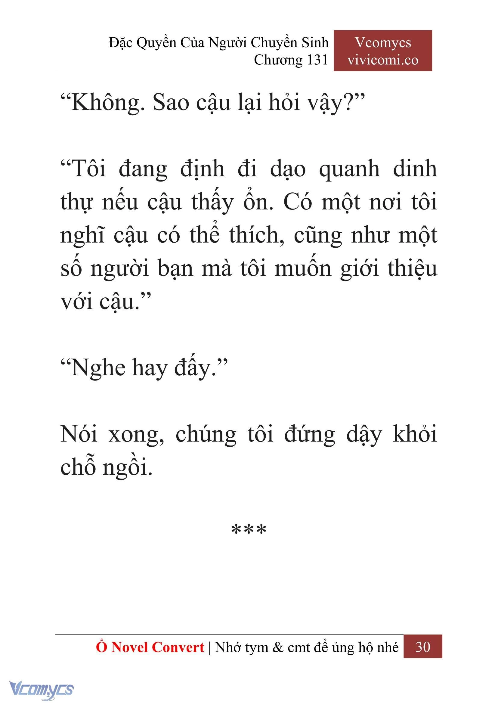 [Novel] Đặc Quyền Của Người Chuyển Sinh Chapter  131 - 32