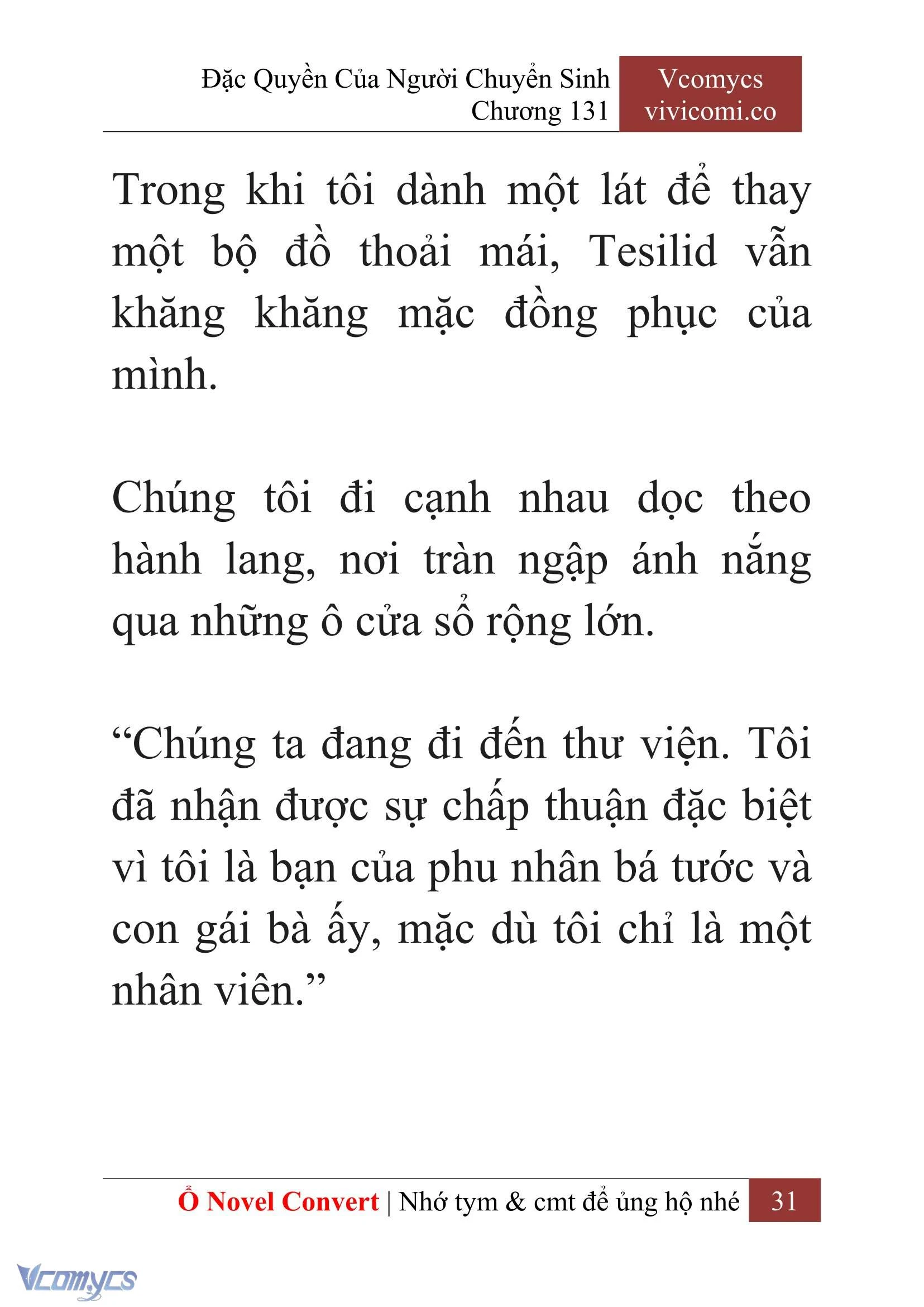 [Novel] Đặc Quyền Của Người Chuyển Sinh Chapter  131 - 33