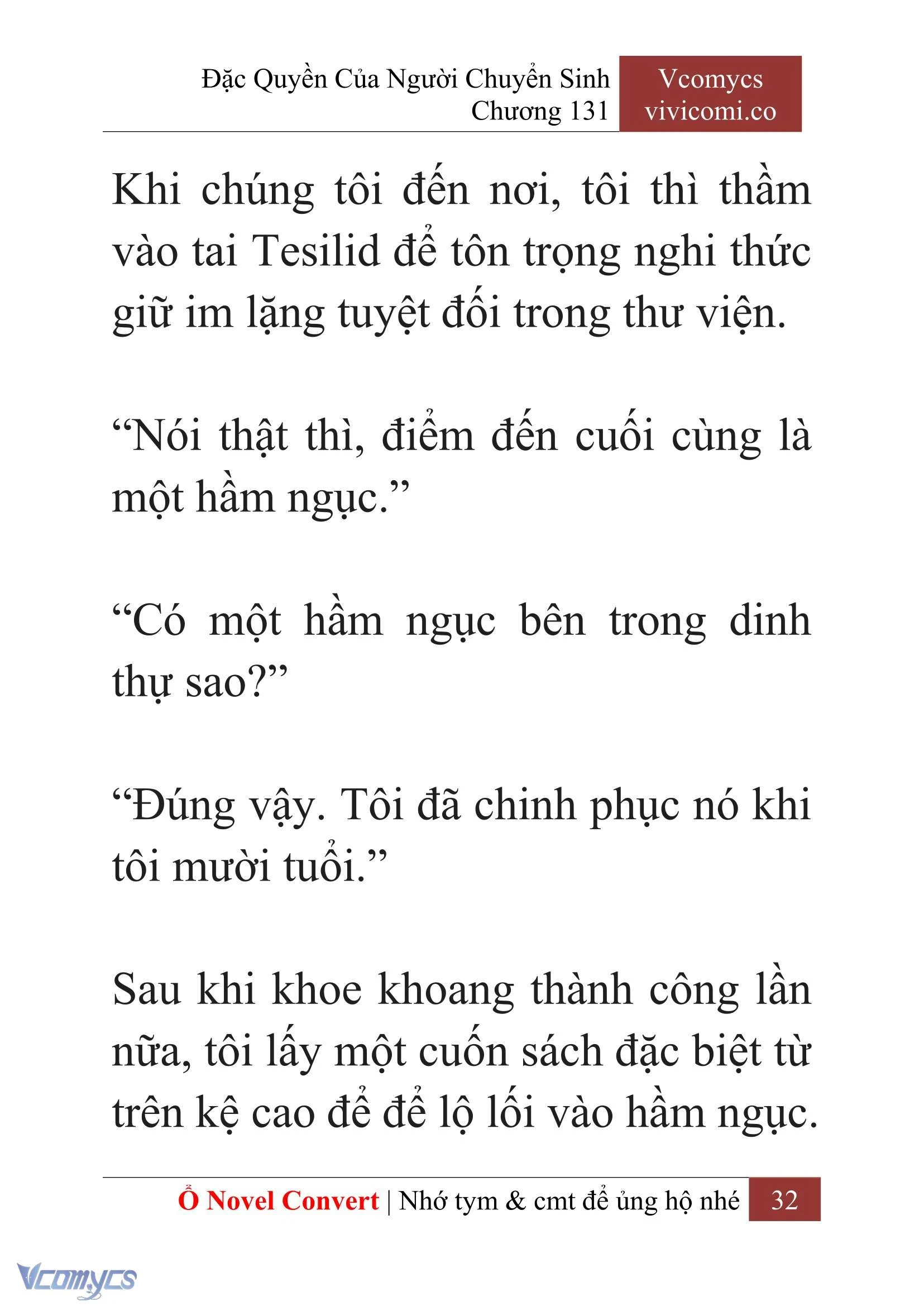 [Novel] Đặc Quyền Của Người Chuyển Sinh Chapter  131 - 34