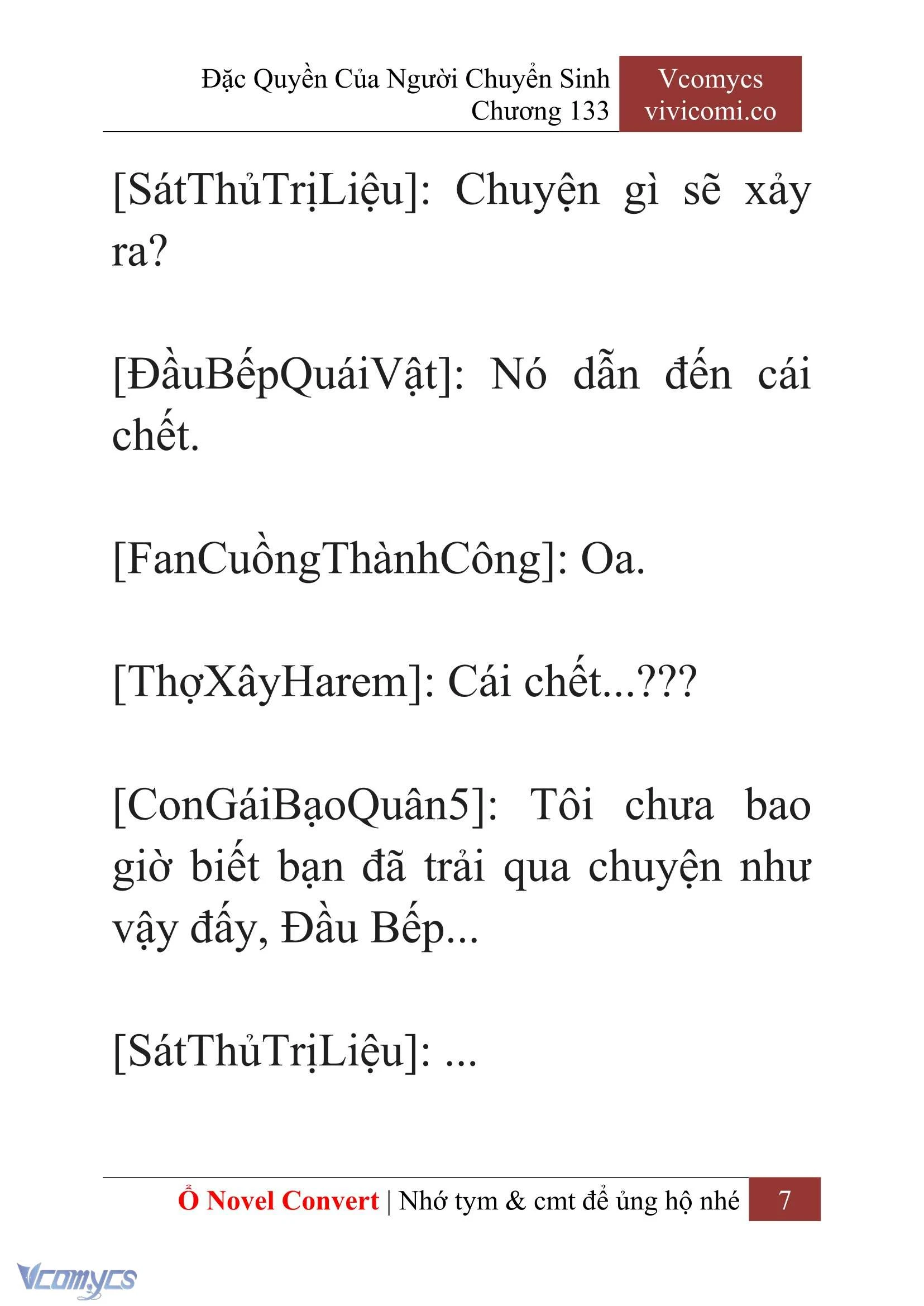 [Novel] Đặc Quyền Của Người Chuyển Sinh Chapter  133 - 9