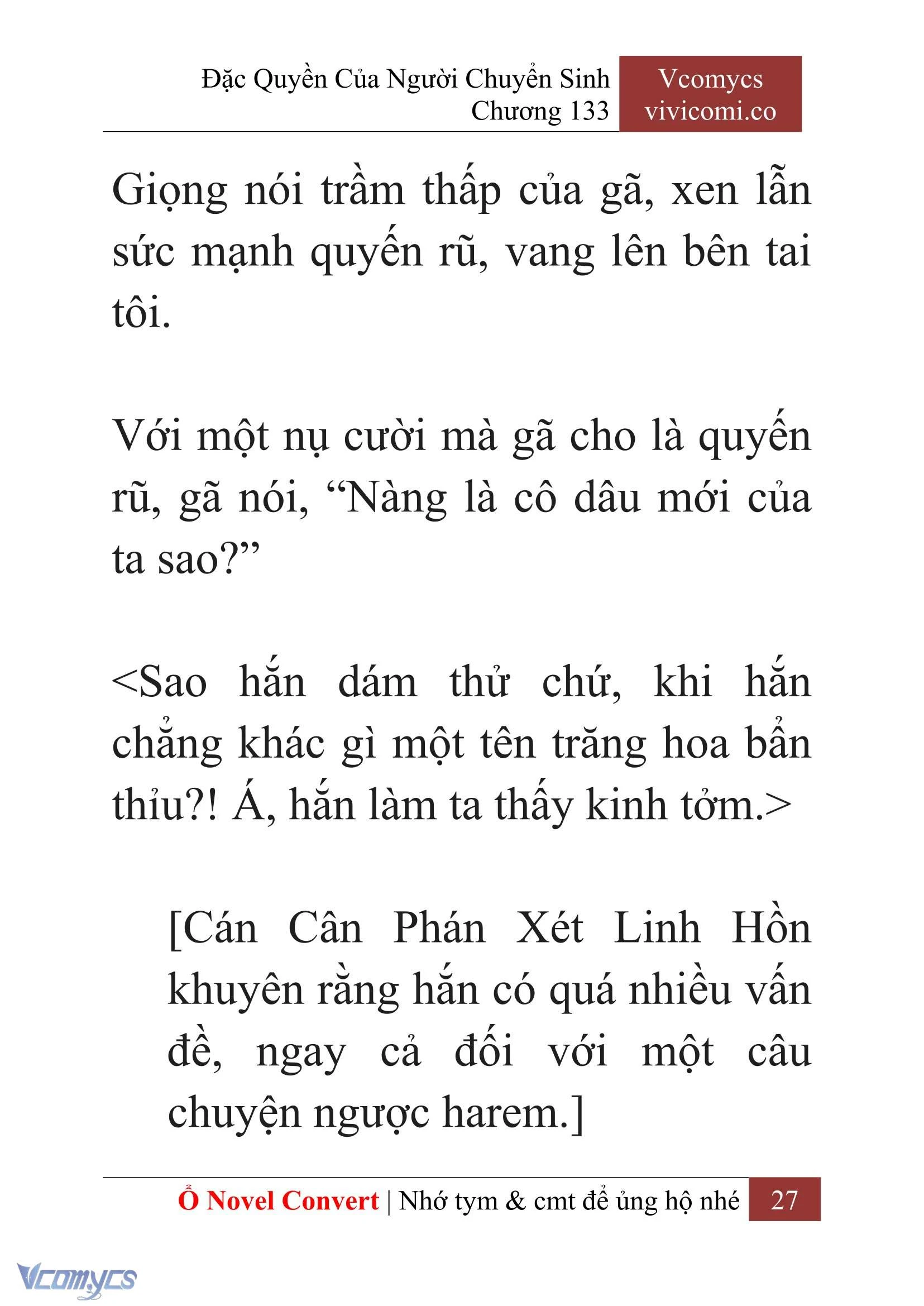 [Novel] Đặc Quyền Của Người Chuyển Sinh Chapter  133 - 29