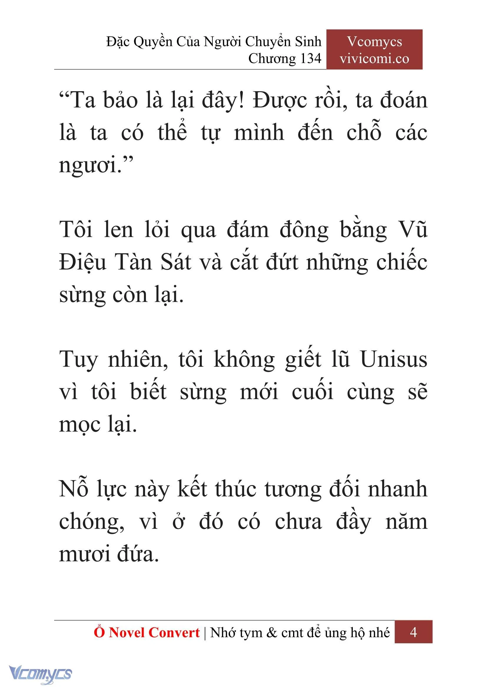 [Novel] Đặc Quyền Của Người Chuyển Sinh Chapter  134 - 6