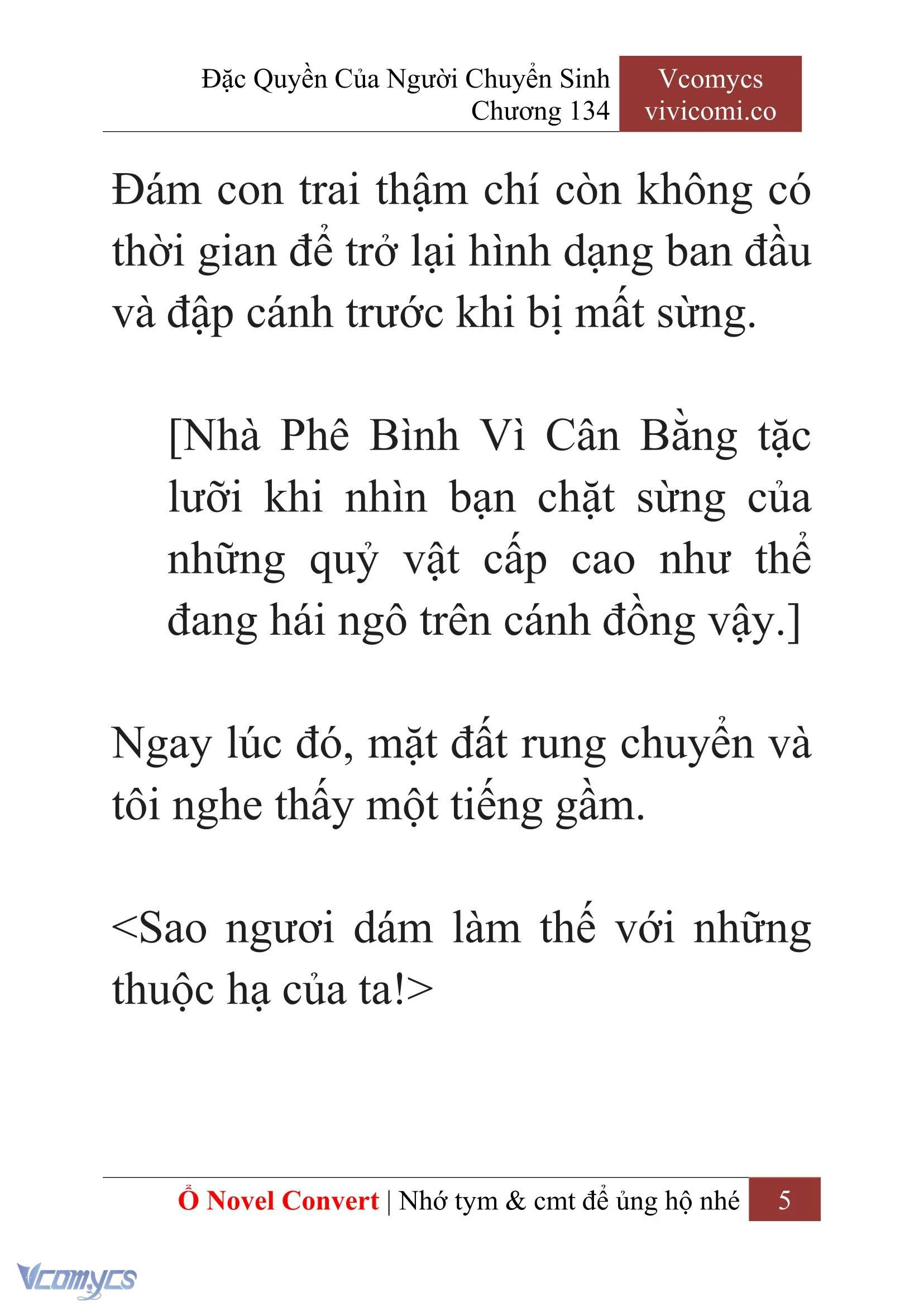 [Novel] Đặc Quyền Của Người Chuyển Sinh Chapter  134 - 7