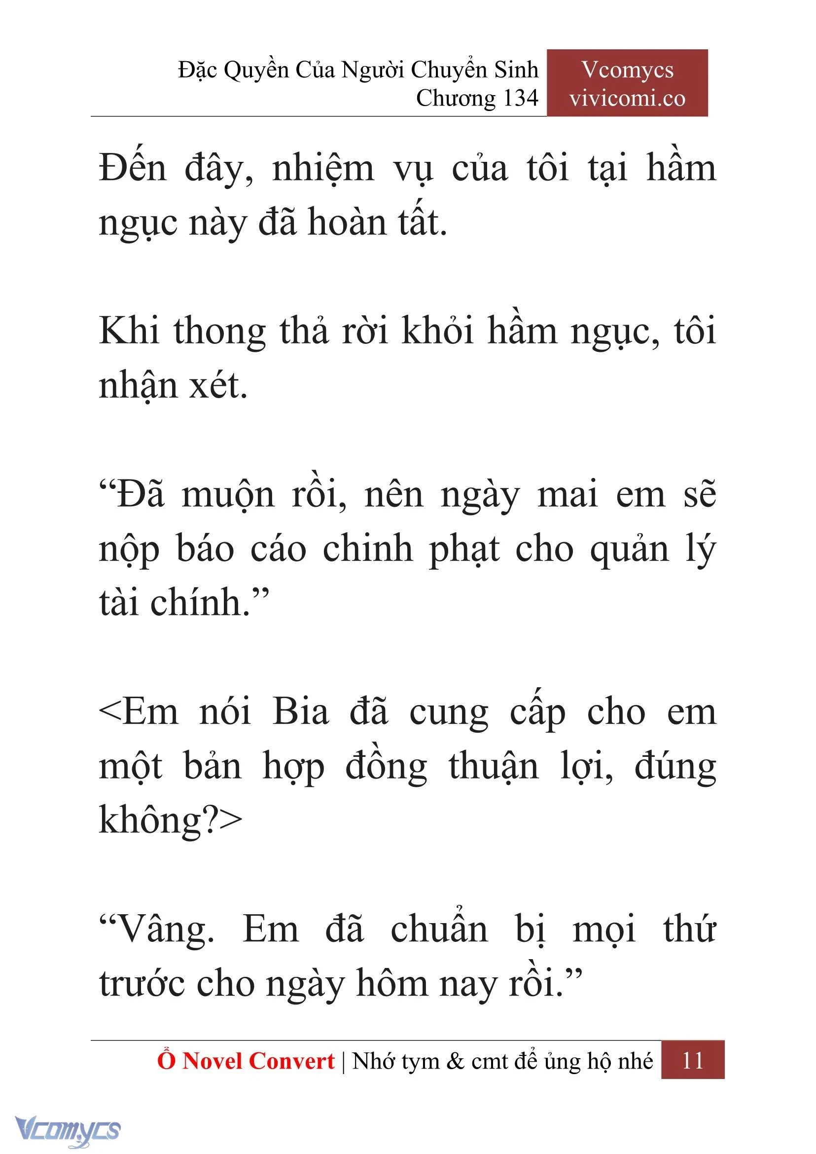 [Novel] Đặc Quyền Của Người Chuyển Sinh Chapter  134 - 13