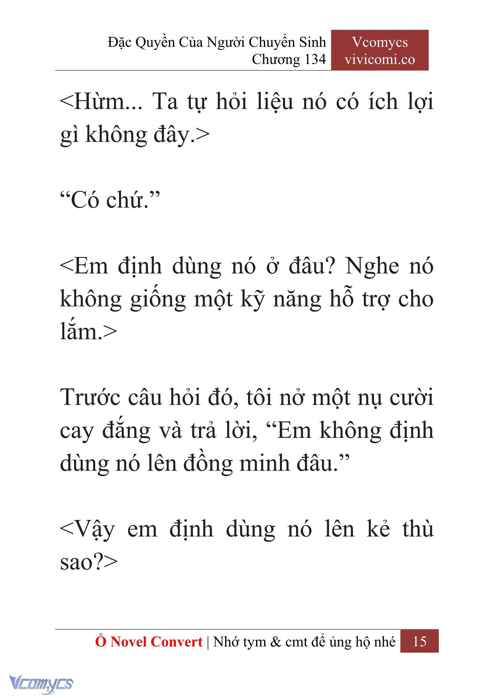 [Novel] Đặc Quyền Của Người Chuyển Sinh Chapter  134 - 17