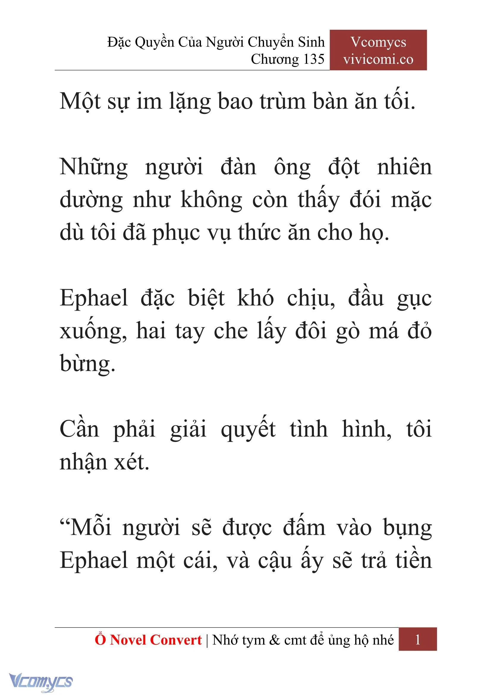 [Novel] Đặc Quyền Của Người Chuyển Sinh Chapter  135 - 3
