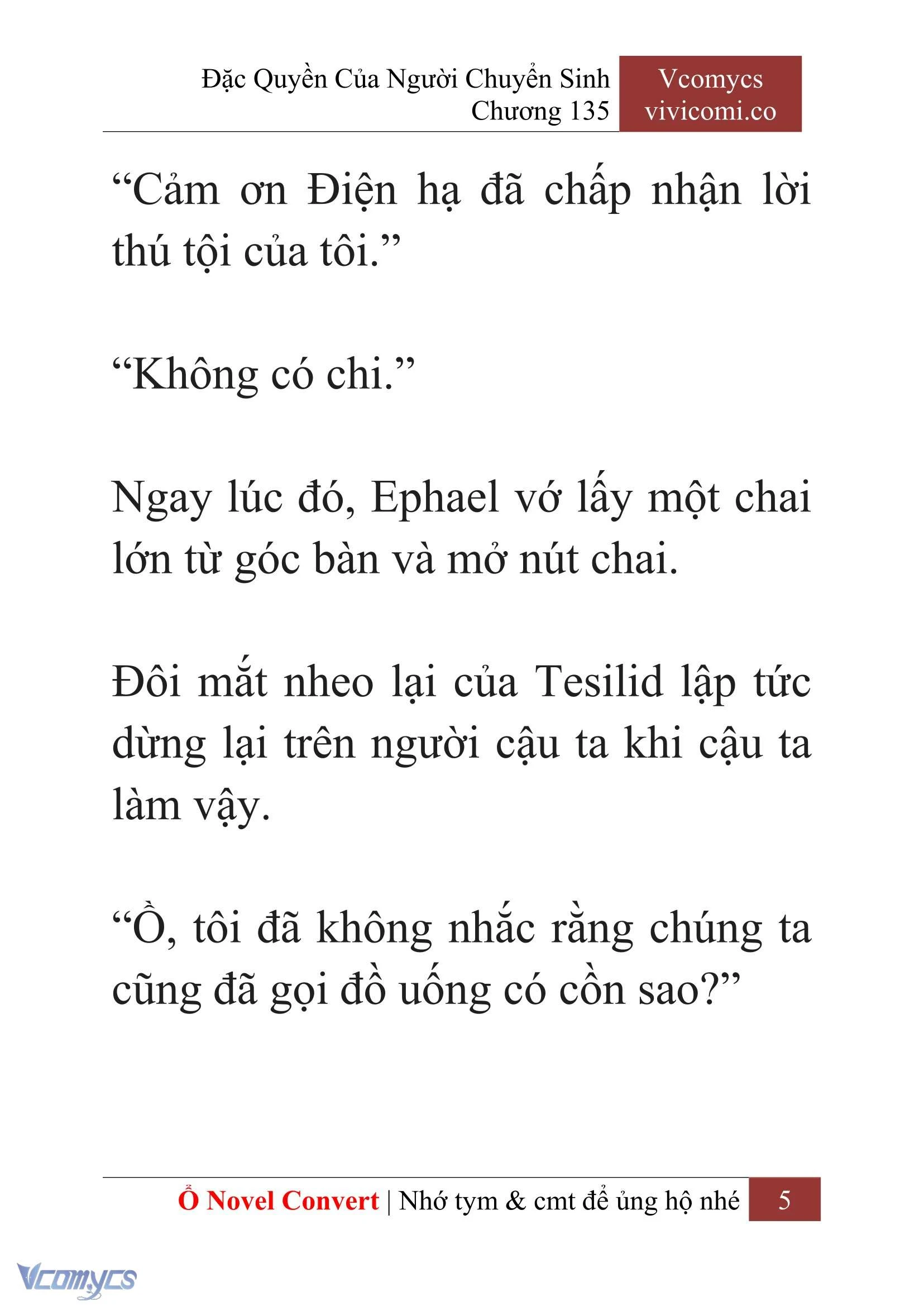 [Novel] Đặc Quyền Của Người Chuyển Sinh Chapter  135 - 7