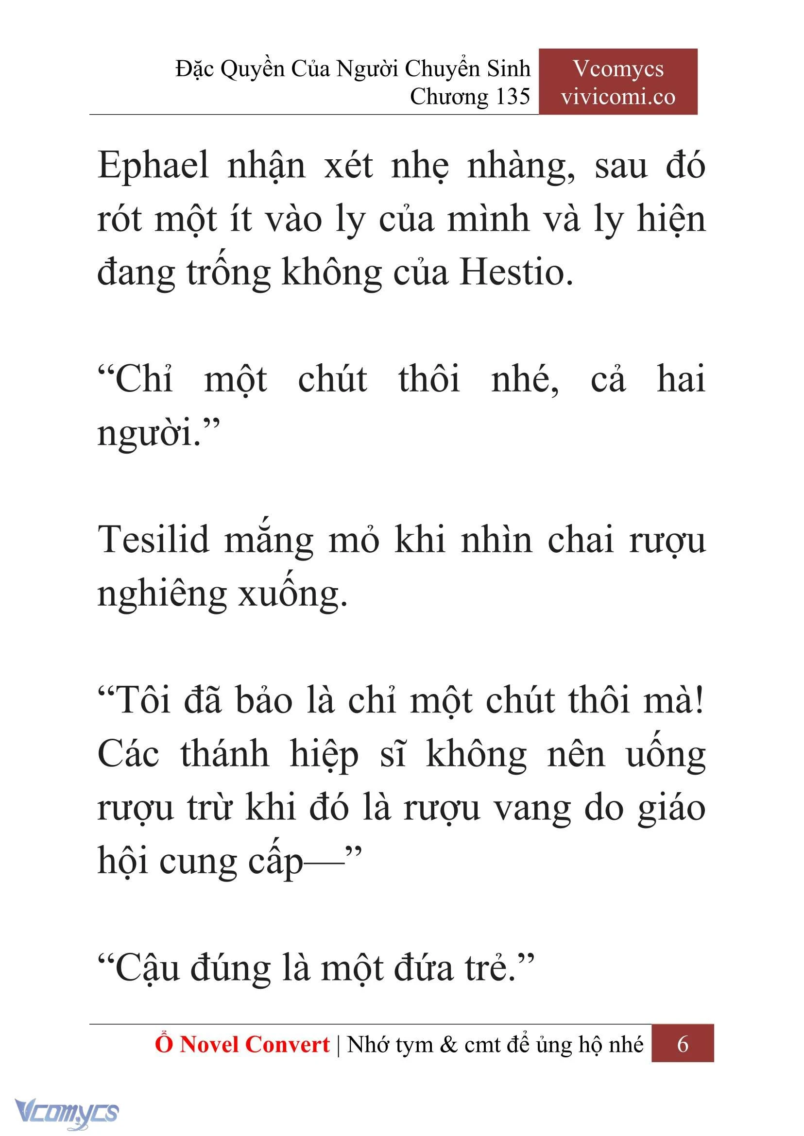 [Novel] Đặc Quyền Của Người Chuyển Sinh Chapter  135 - 8