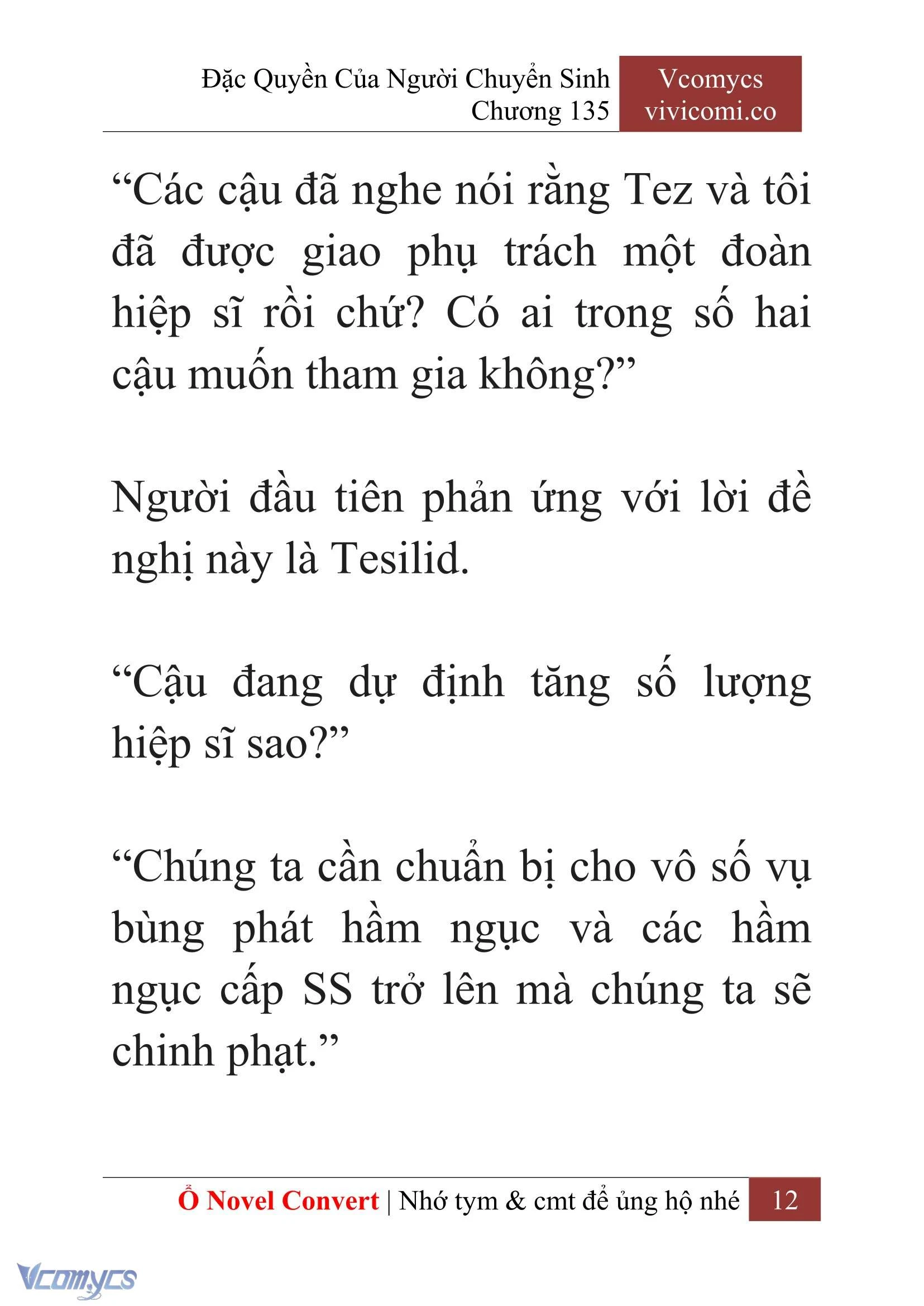 [Novel] Đặc Quyền Của Người Chuyển Sinh Chapter  135 - 14
