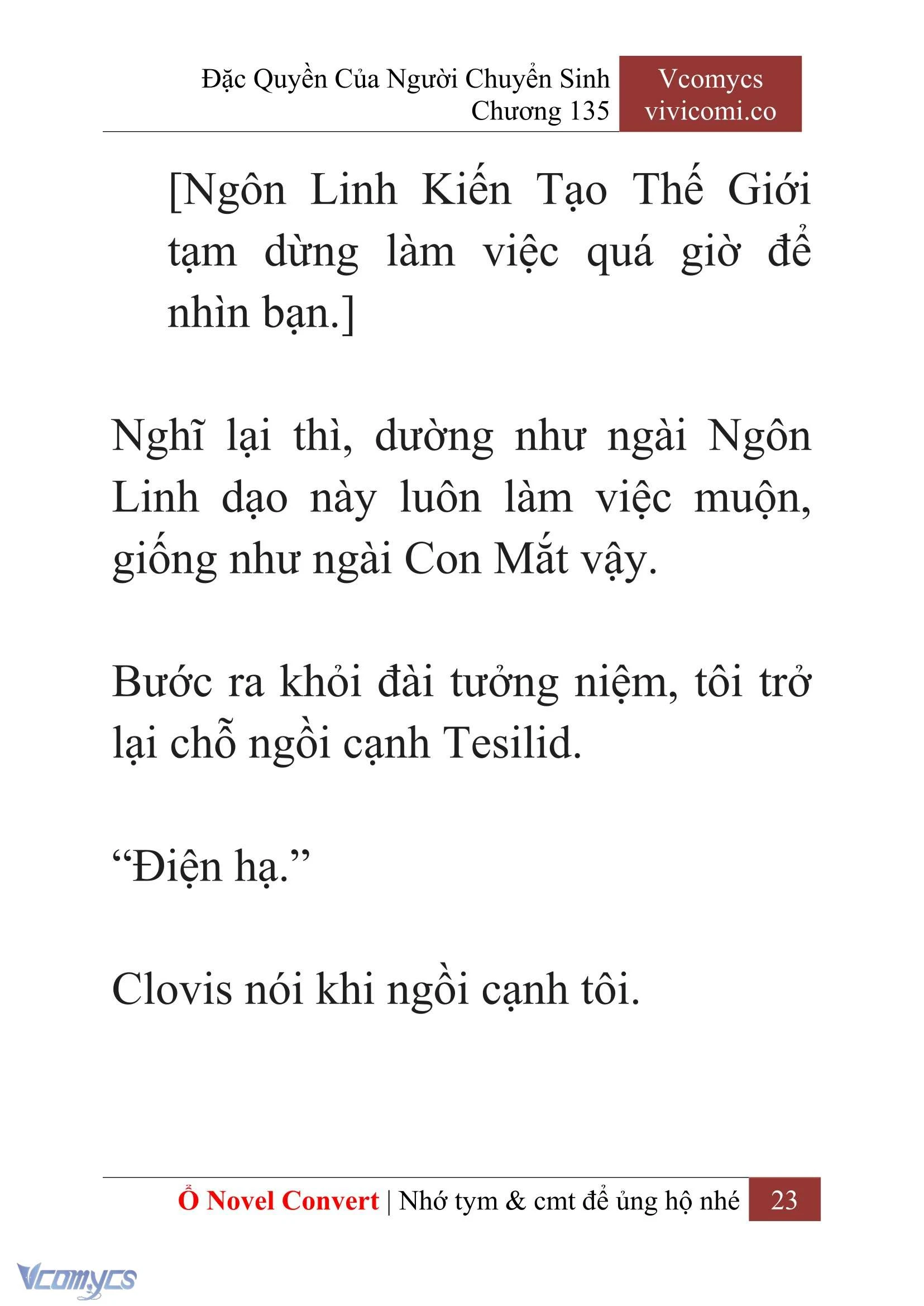 [Novel] Đặc Quyền Của Người Chuyển Sinh Chapter  135 - 25