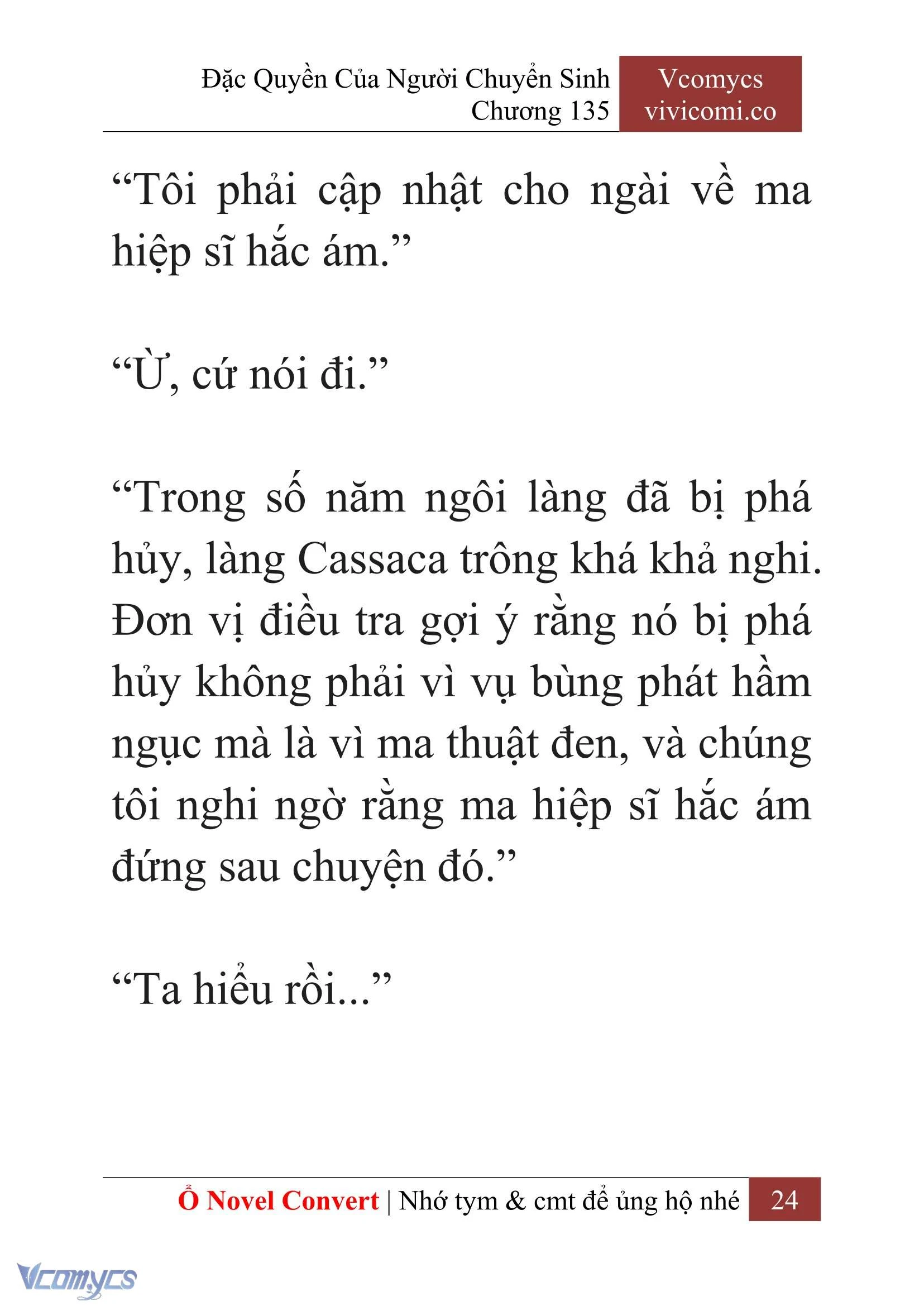 [Novel] Đặc Quyền Của Người Chuyển Sinh Chapter  135 - 26