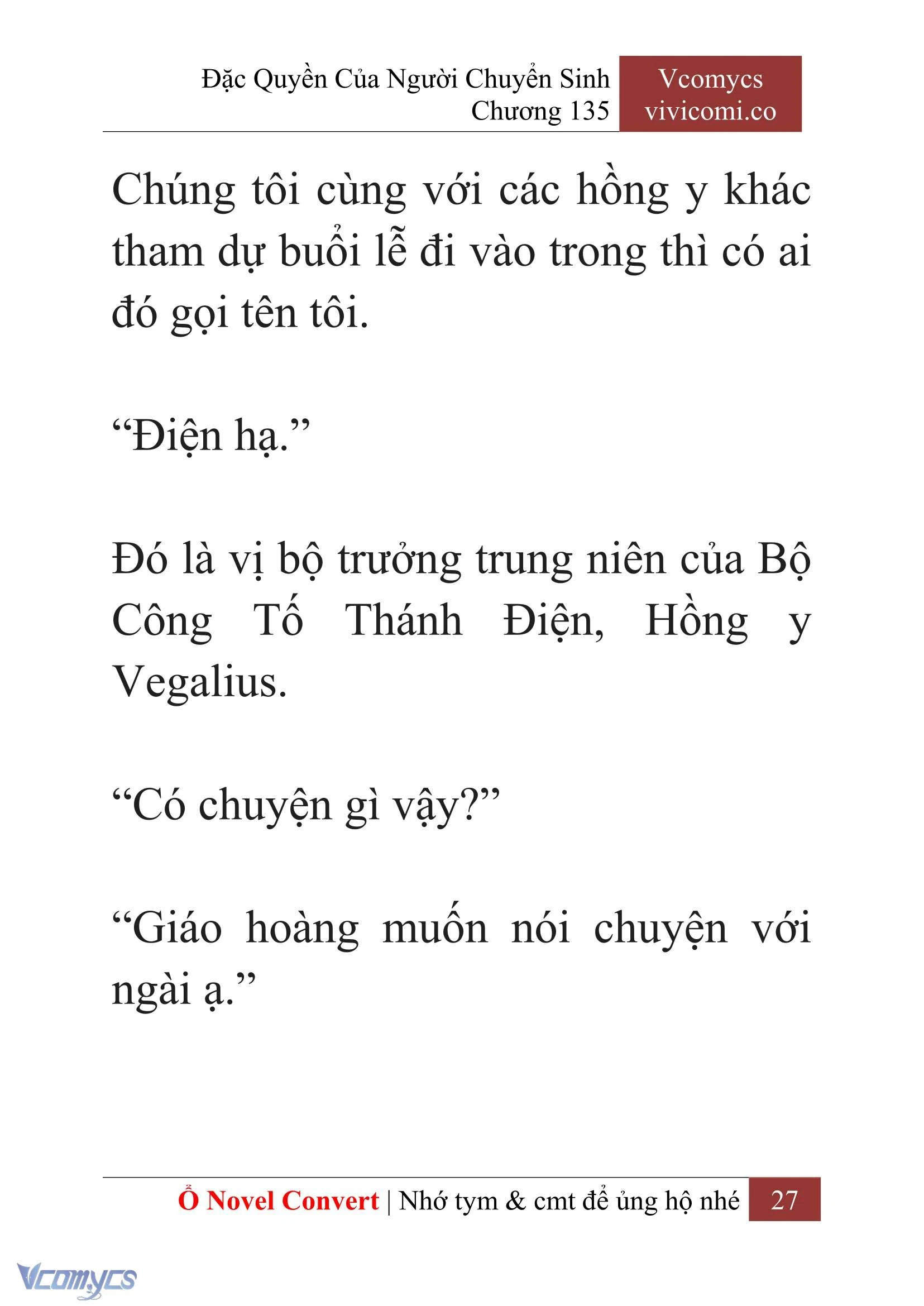 [Novel] Đặc Quyền Của Người Chuyển Sinh Chapter  135 - 29
