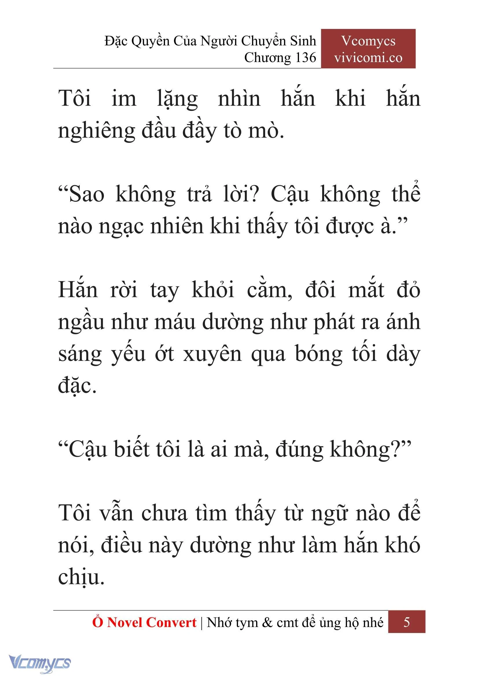 [Novel] Đặc Quyền Của Người Chuyển Sinh Chapter  136 - 7