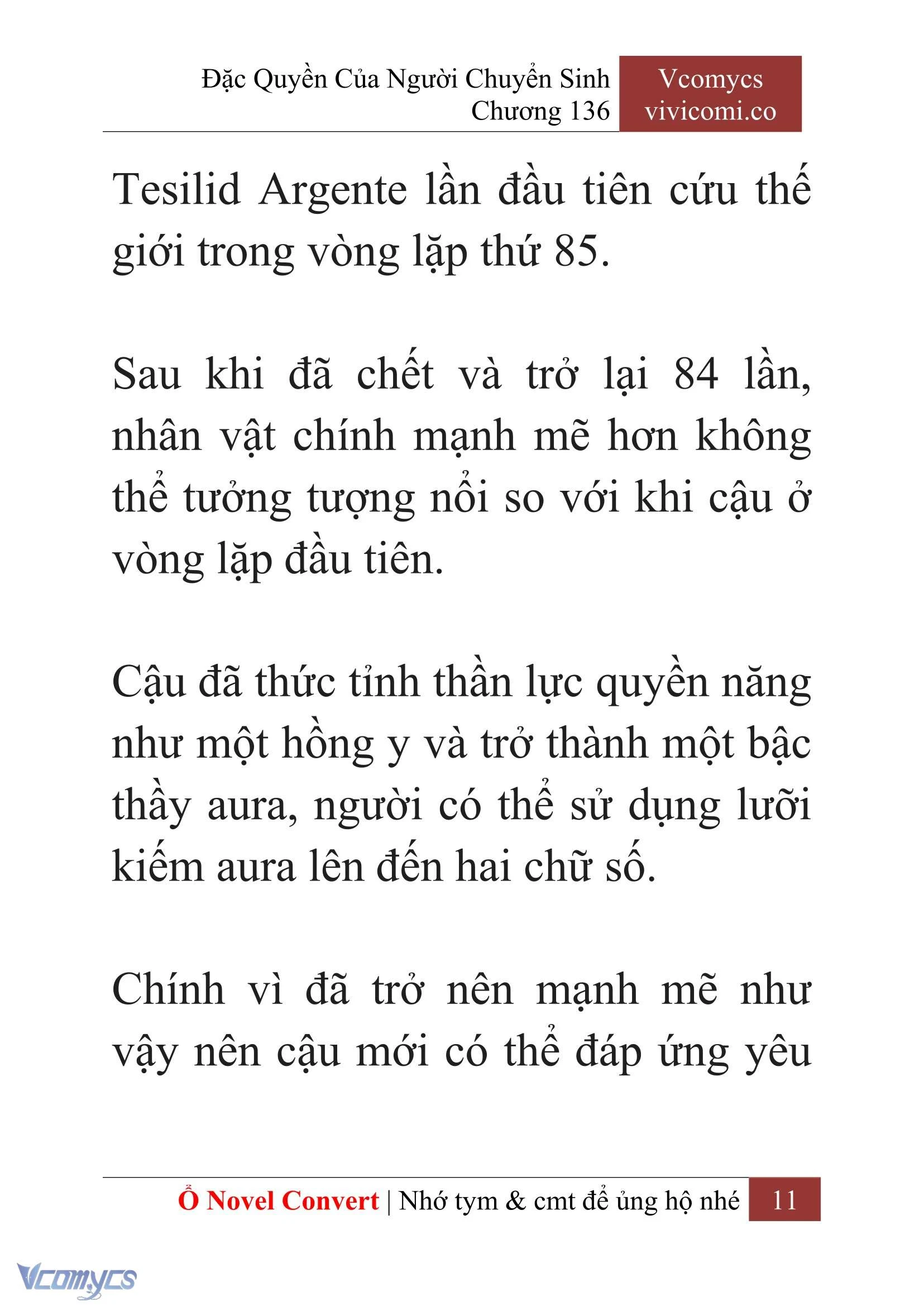 [Novel] Đặc Quyền Của Người Chuyển Sinh Chapter  136 - 13