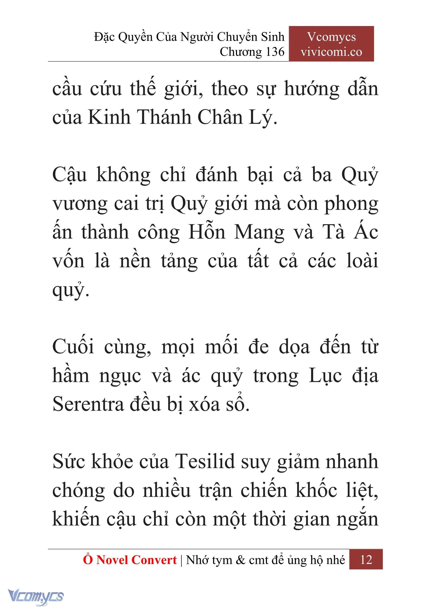 [Novel] Đặc Quyền Của Người Chuyển Sinh Chapter  136 - 14